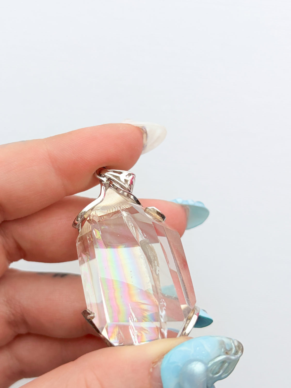 Clear Quartz Rainbow Pendant