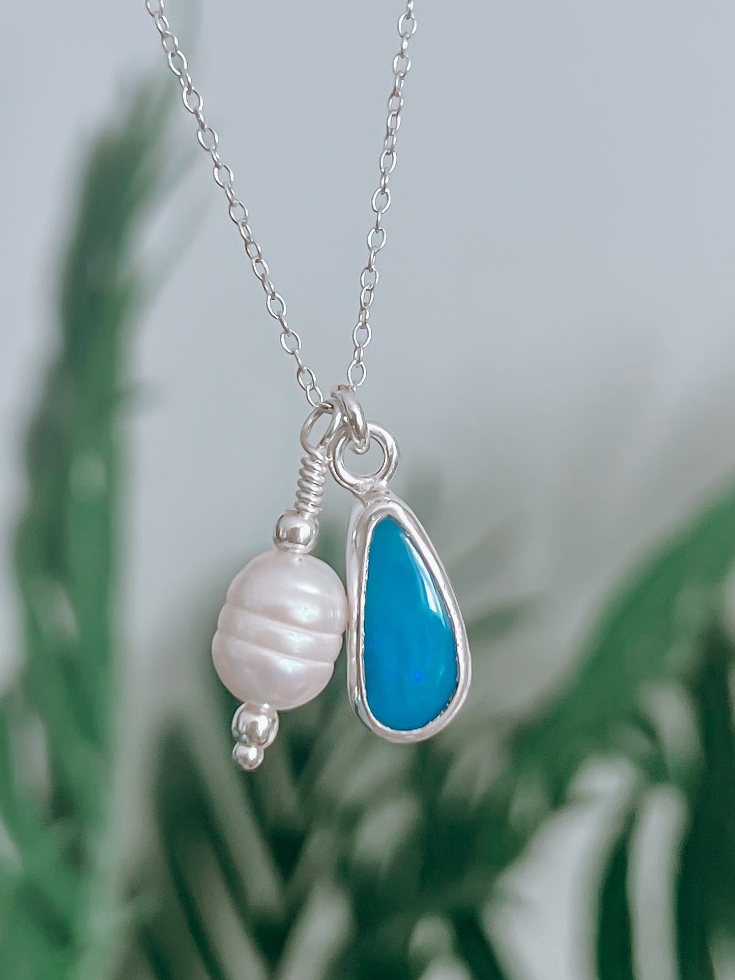 Australian Opal & Pearl Necklace