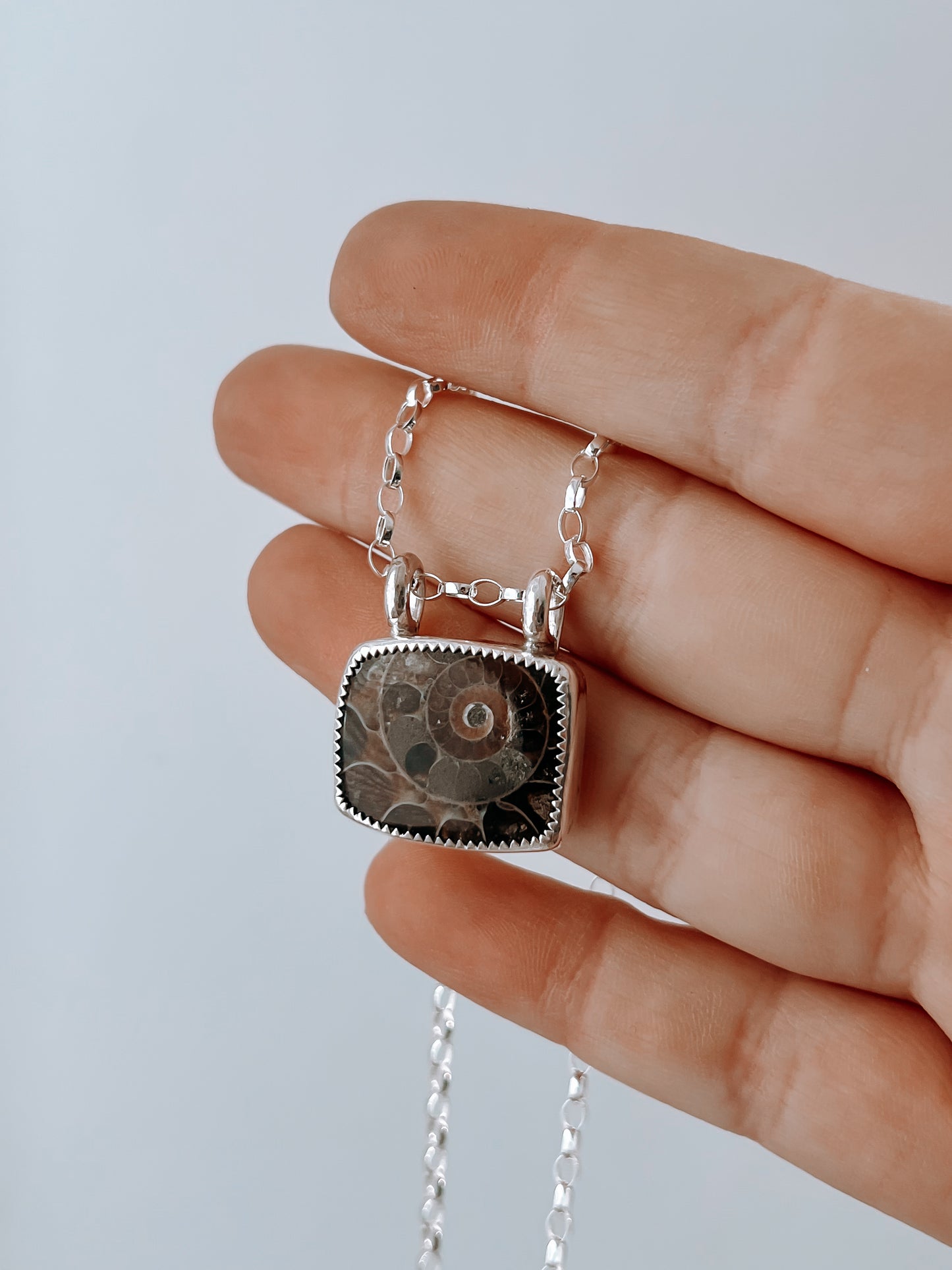 Ammonite Bar Necklace