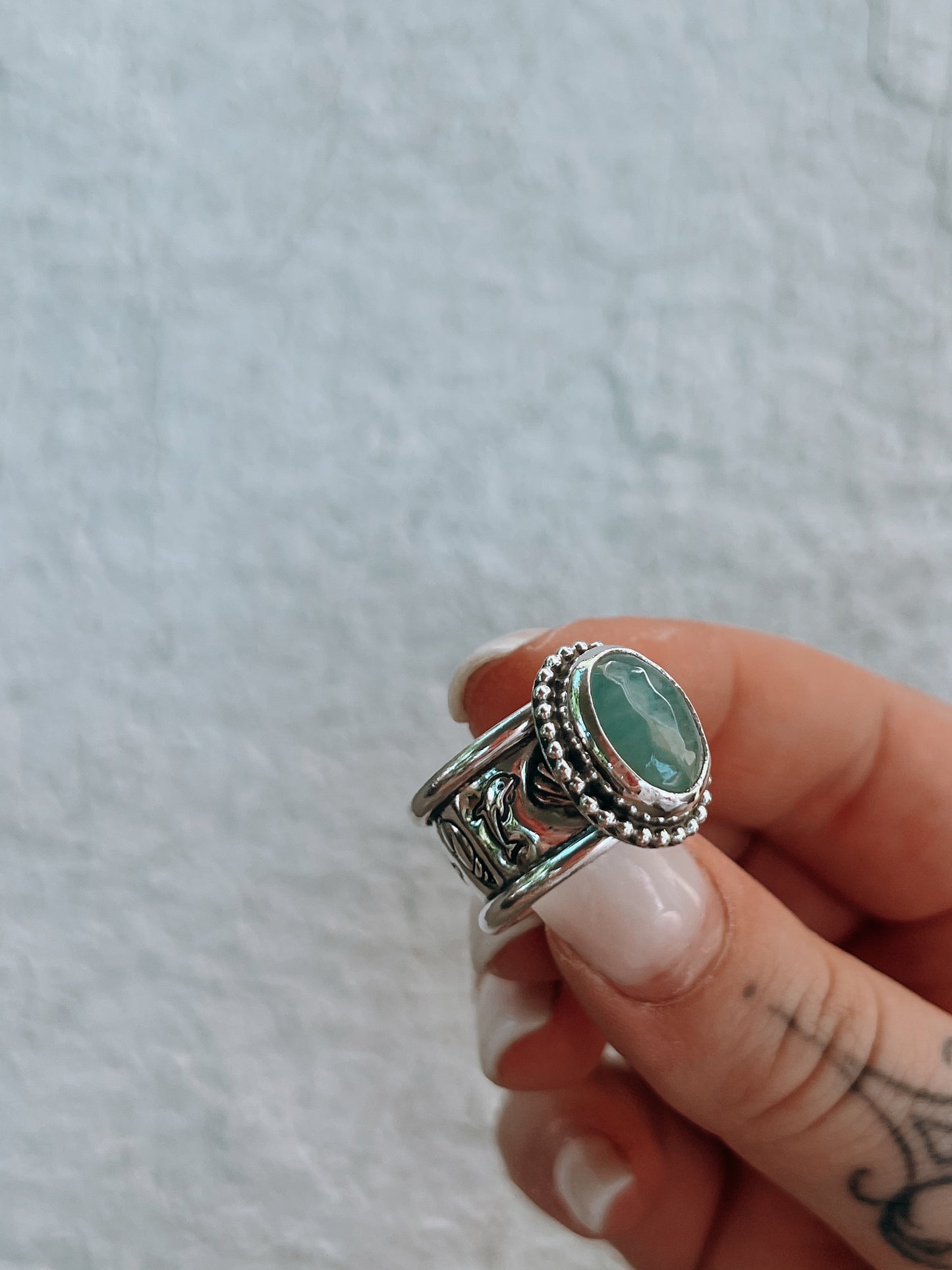 Chunky Aquamarine Ring (7.5)