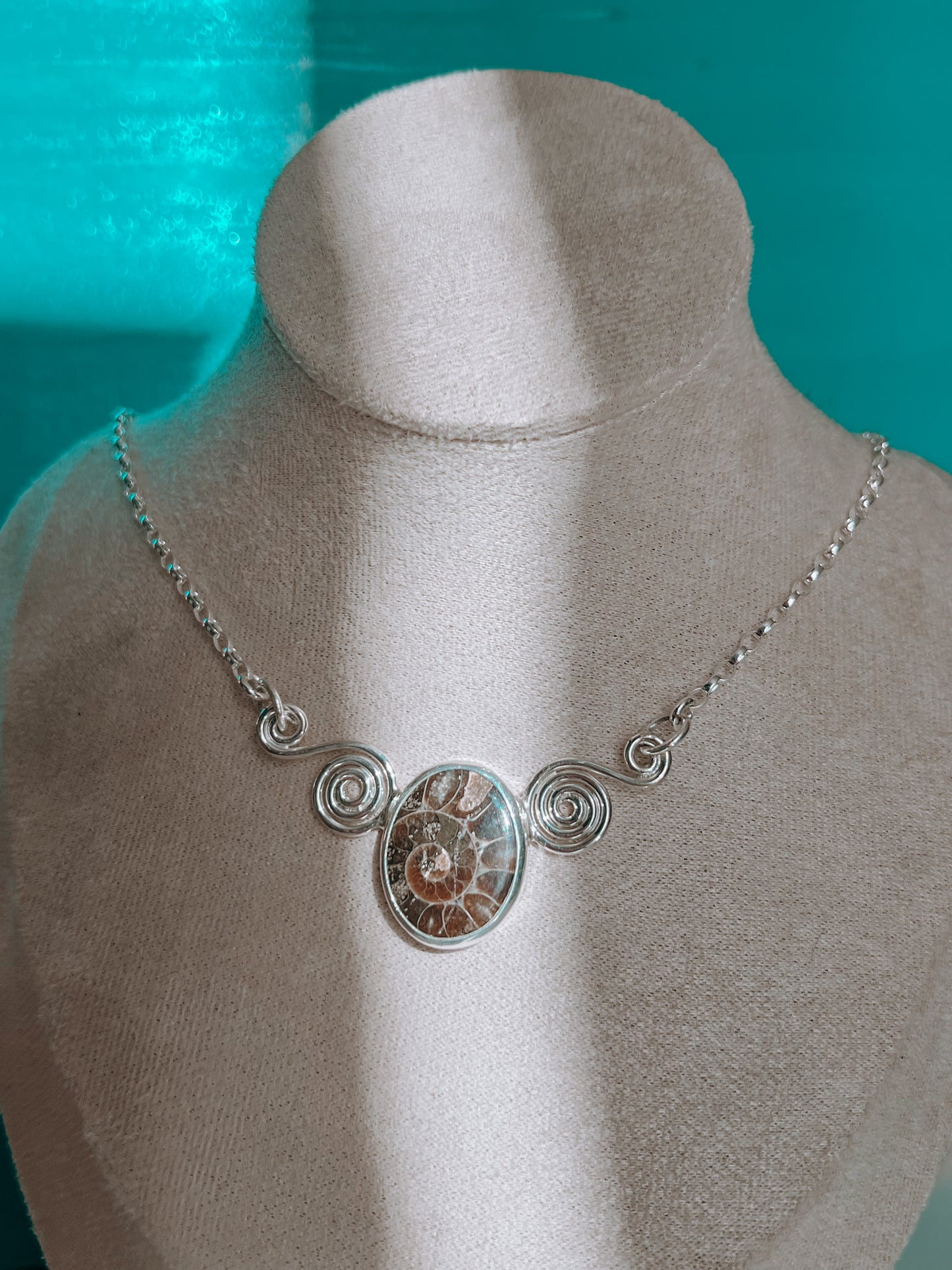 Ammonite Spiral Necklace