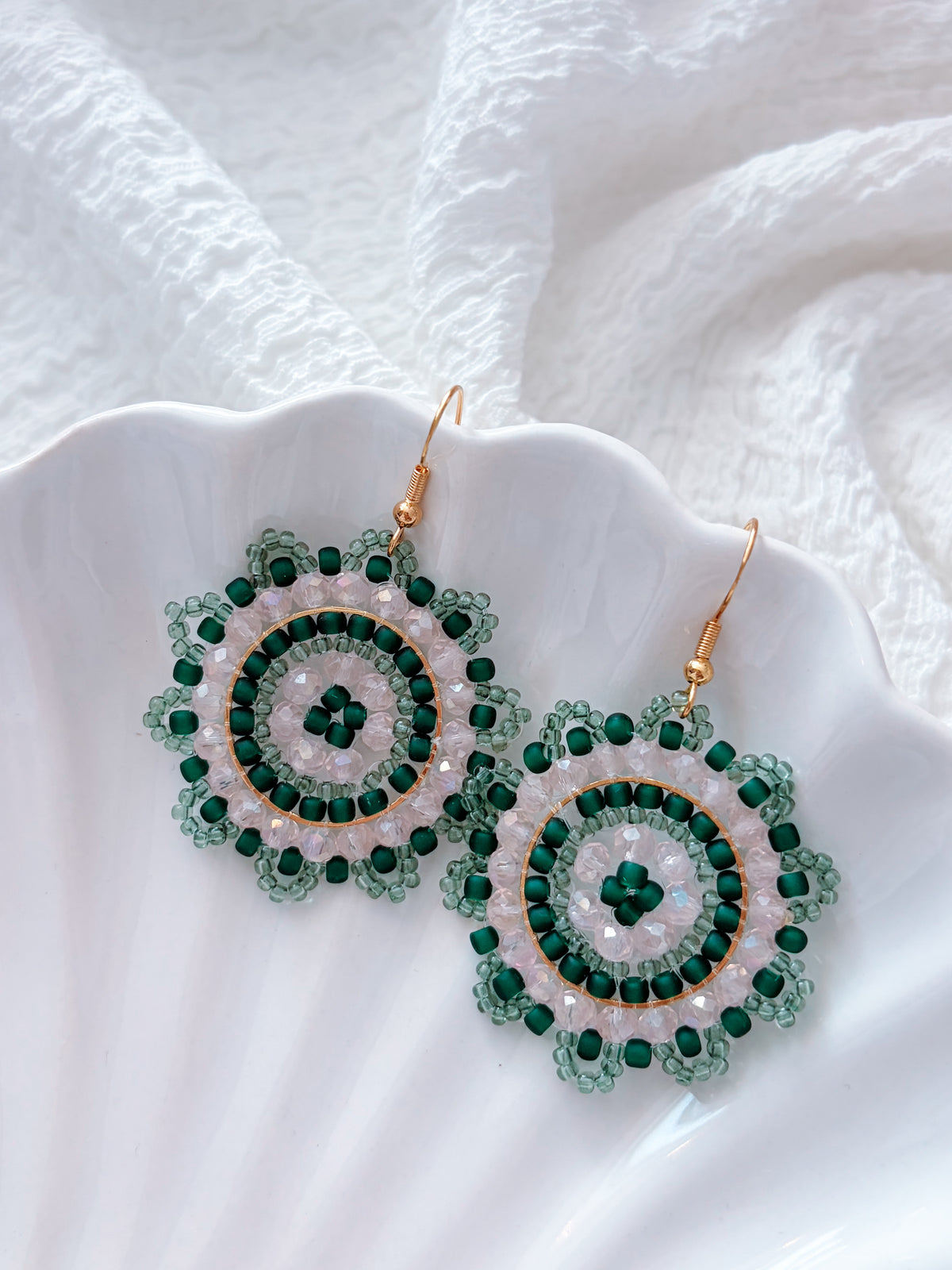 Flora - beaded earrings