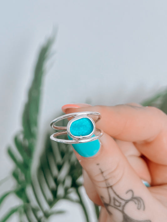 Seaglass Ring “Ocean Eye” (9)