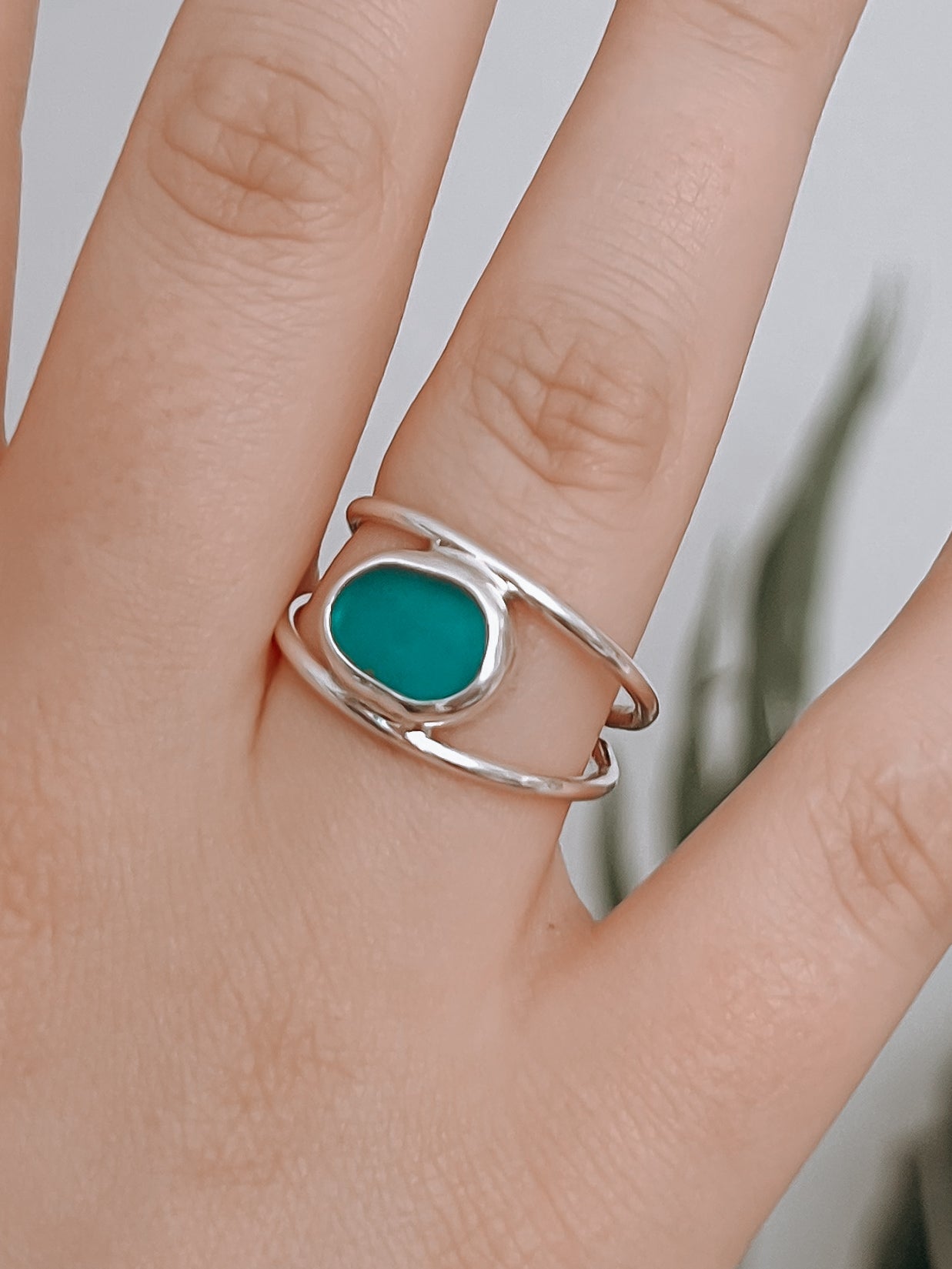Seaglass Ring “Ocean Eye” (9)