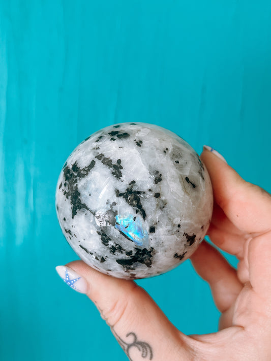 Rainbow Moonstone - polished Sphere