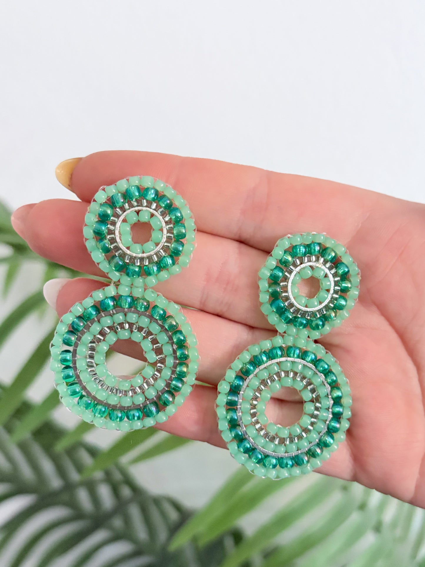 Beaded Earrings “Aloe”