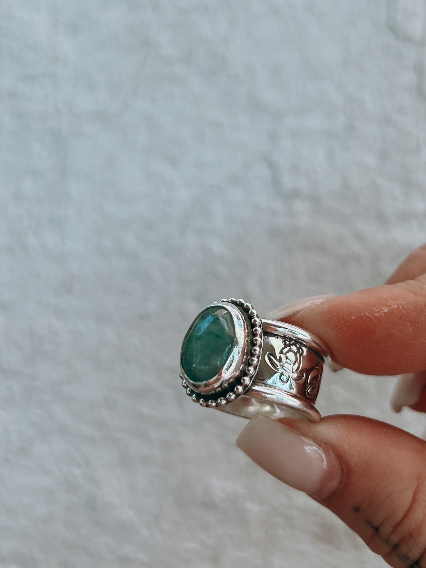 Chunky Aquamarine Ring (7.5)