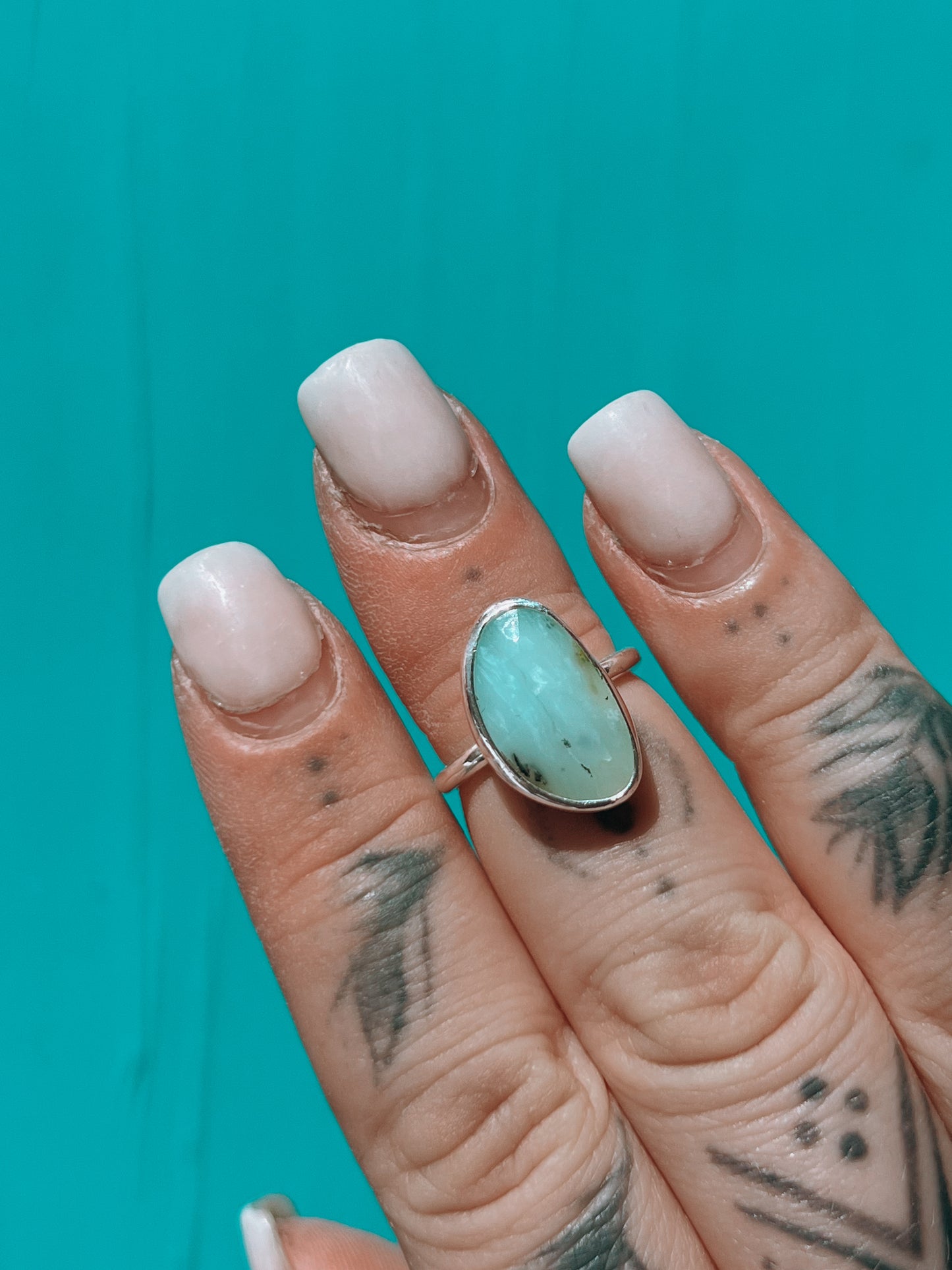 Peruvian Blue Opal Ring (5)