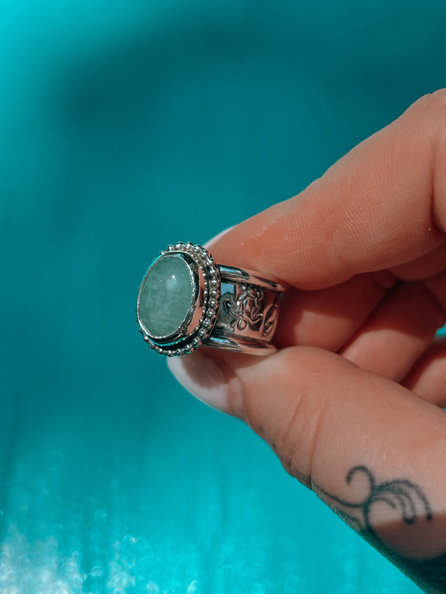 Chunky Aquamarine Ring (7.5)
