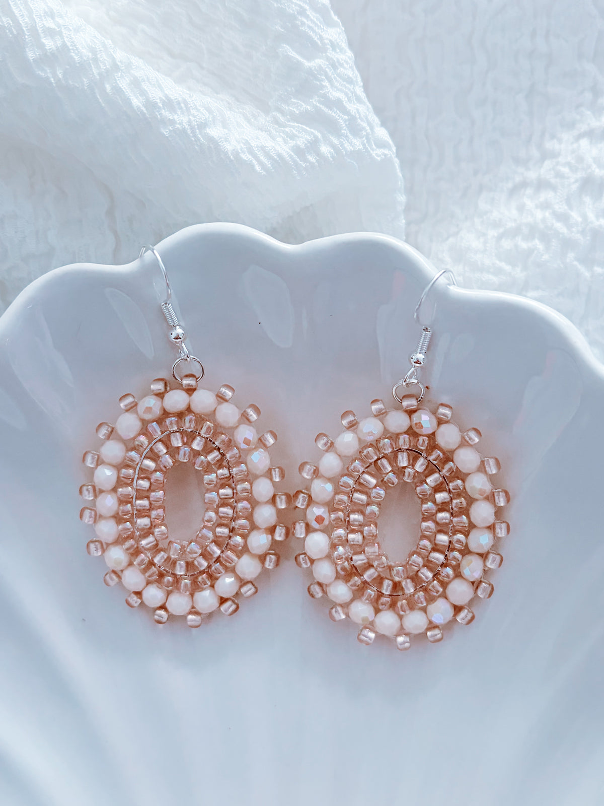 Rose Gloss - beaded earrings
