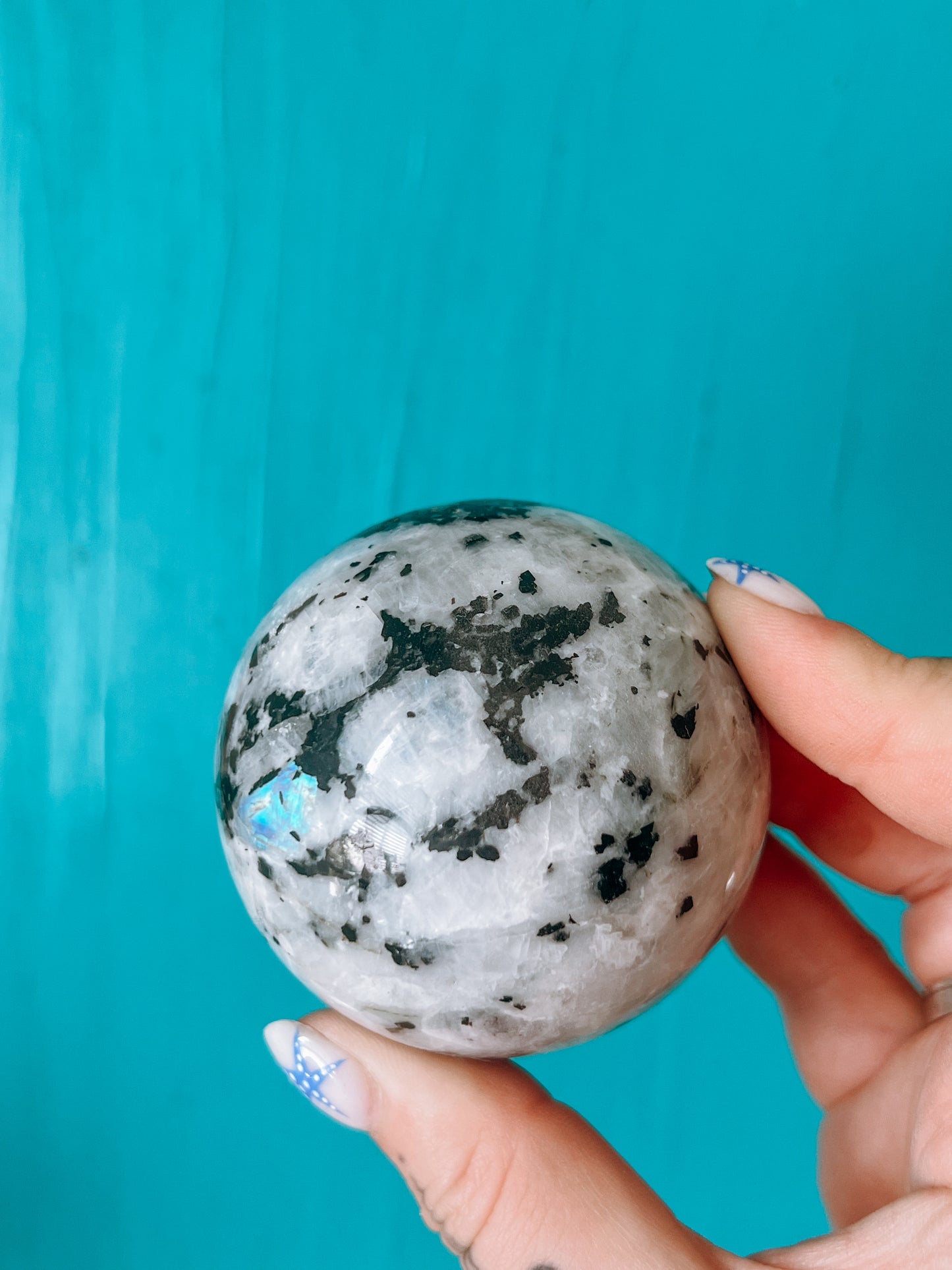 Rainbow Moonstone - polished Sphere