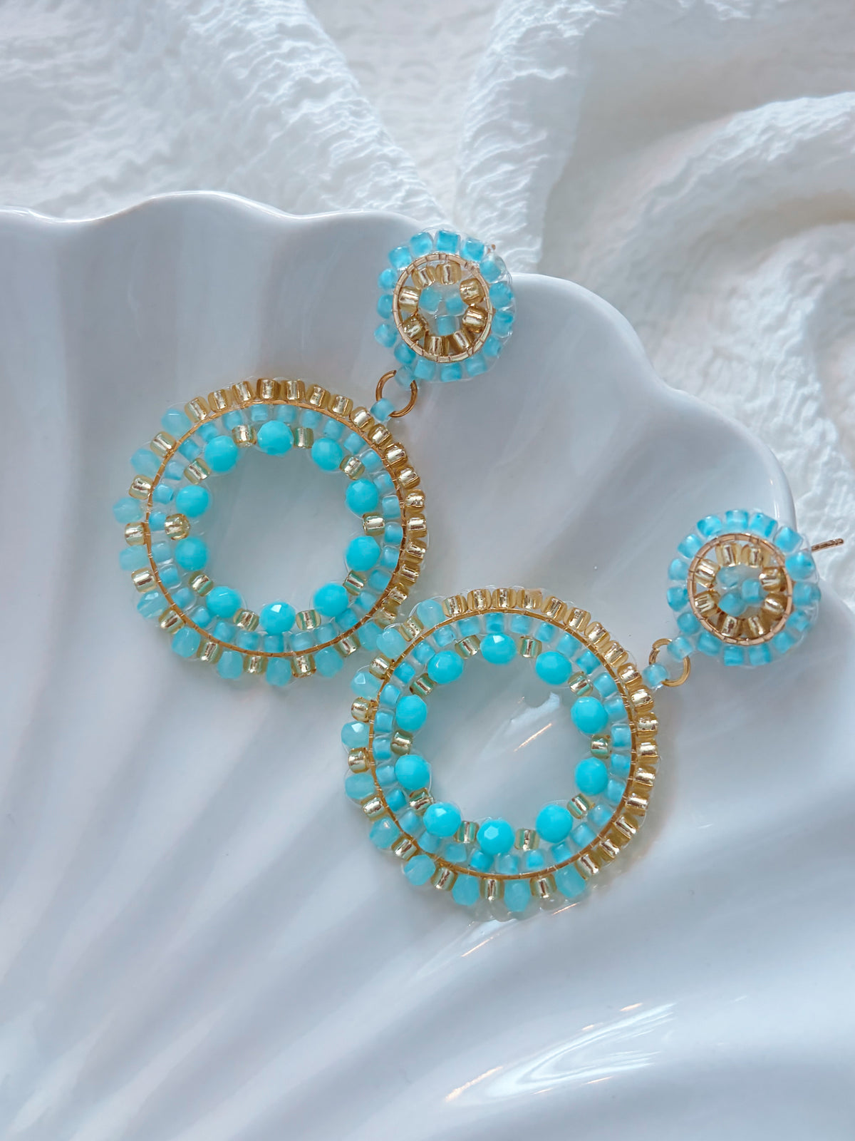 Golden Sky - beaded earrings