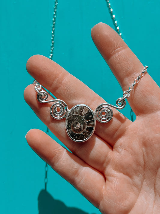 Ammonite Spiral Necklace