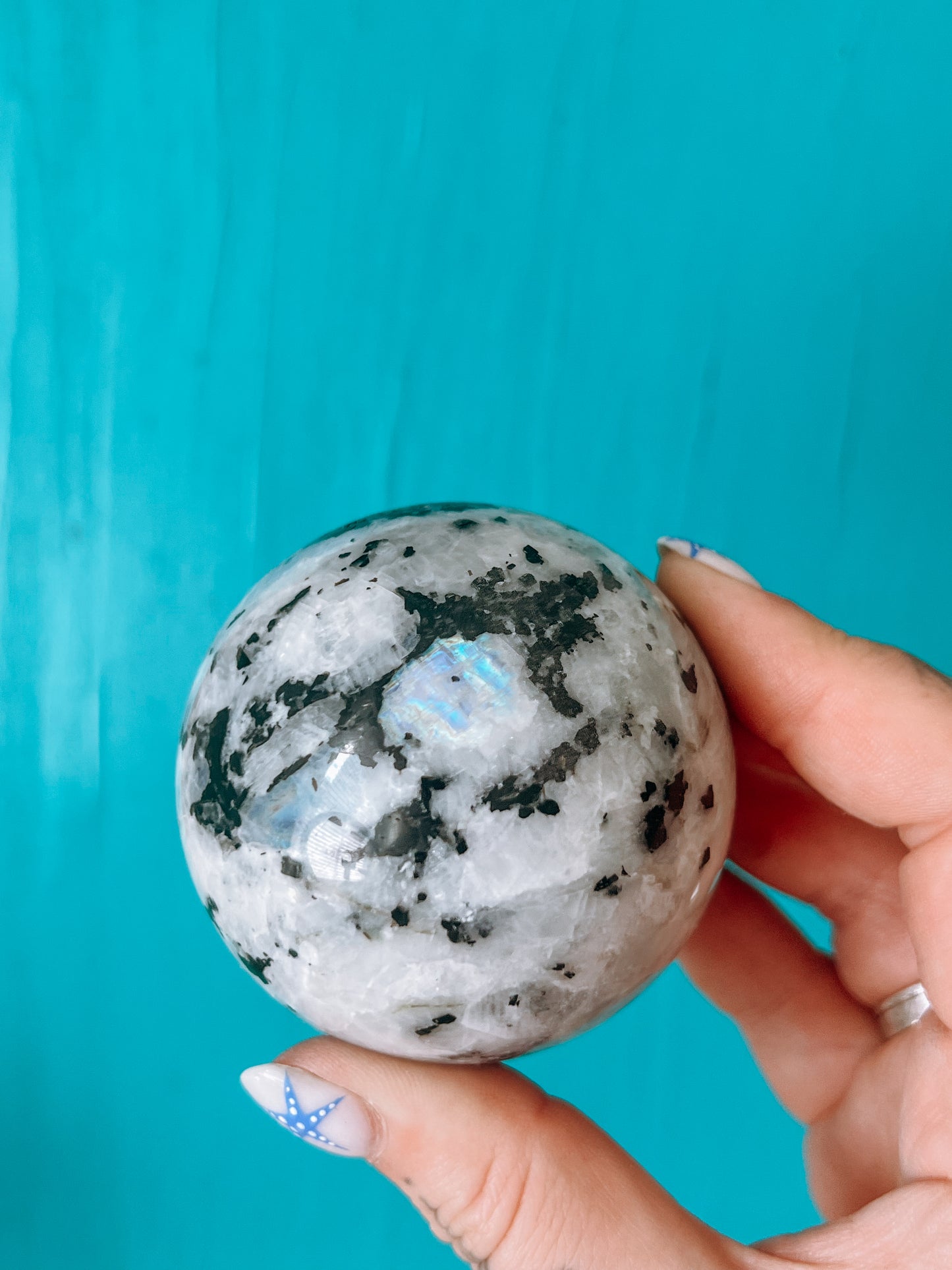 Rainbow Moonstone - polished Sphere