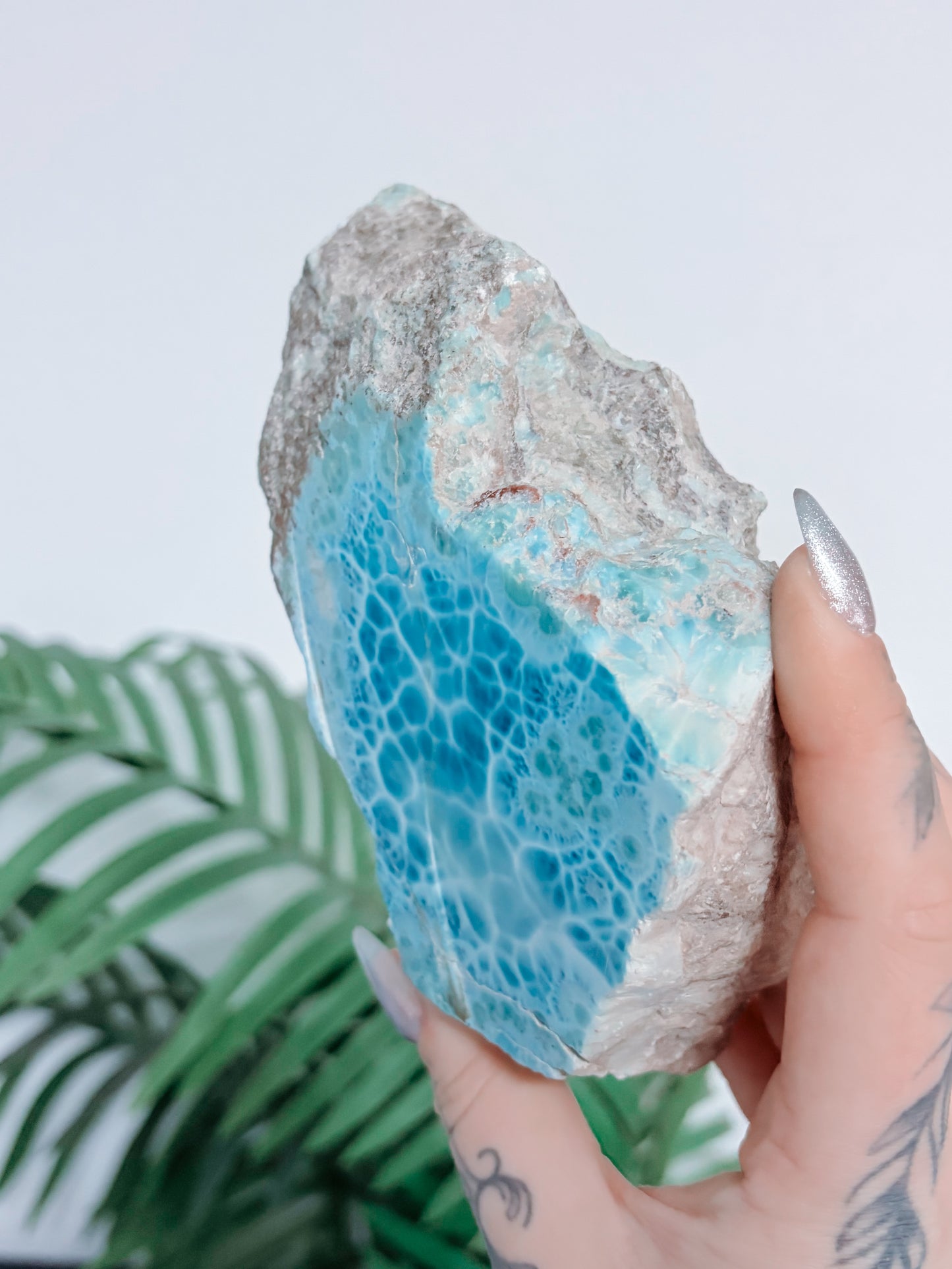Larimar Freeform - half polished 900g 1A Quality