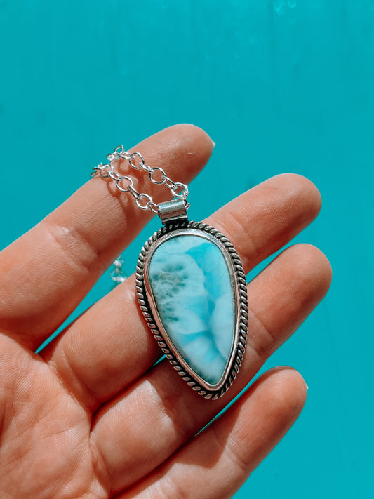 Larimar Whale Shark Necklace