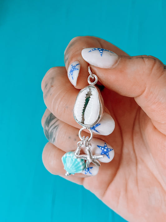 Cowrie Shell Charmception Pendant