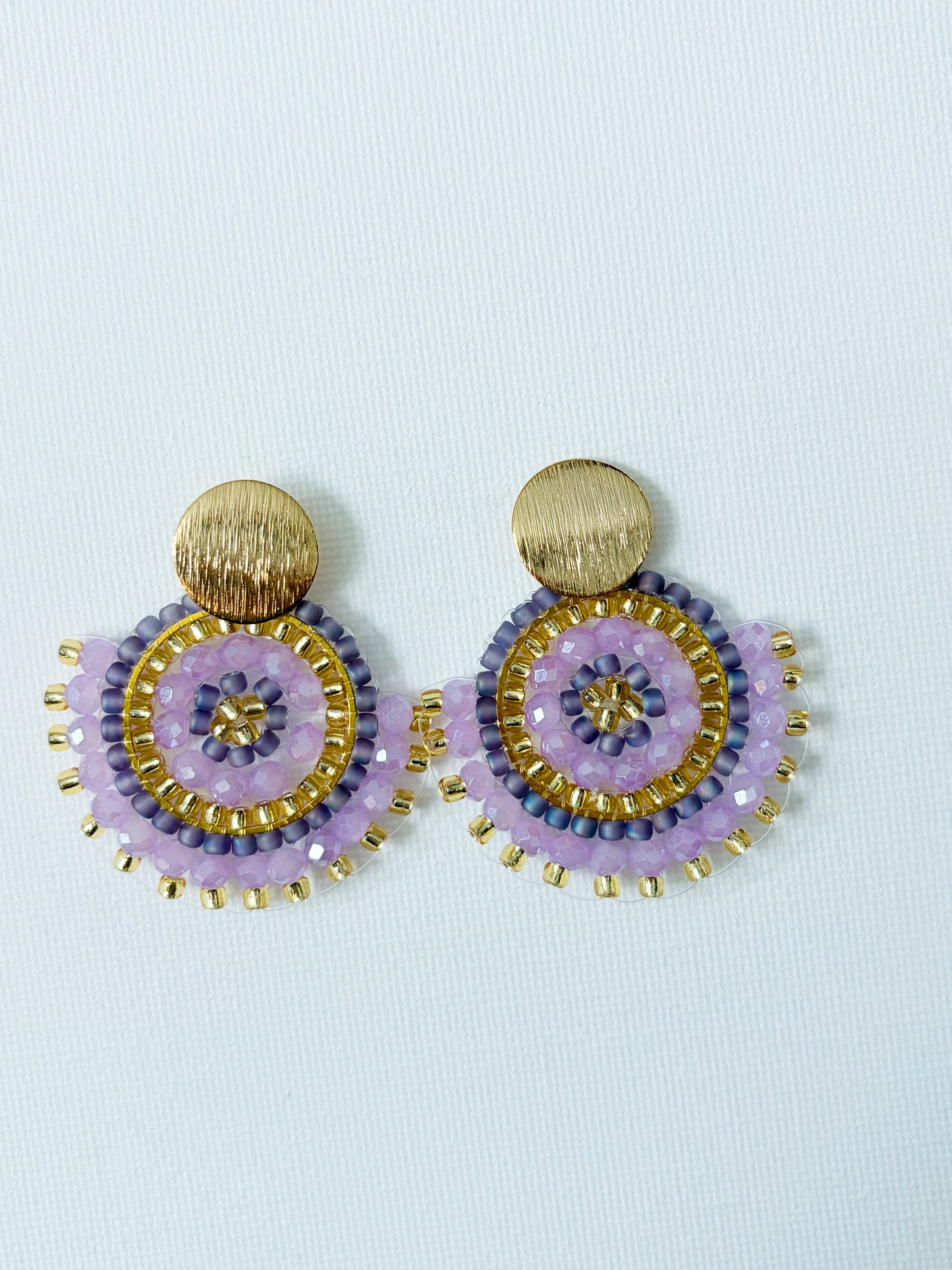 Lavender Fields - beaded earrings