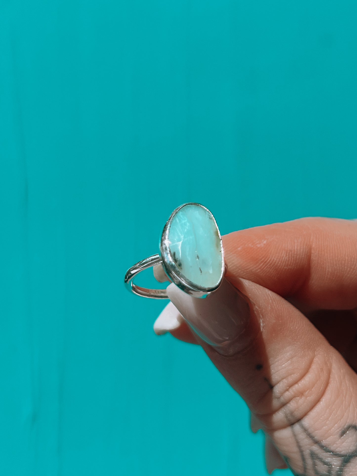 Peruvian Blue Opal Ring (5)