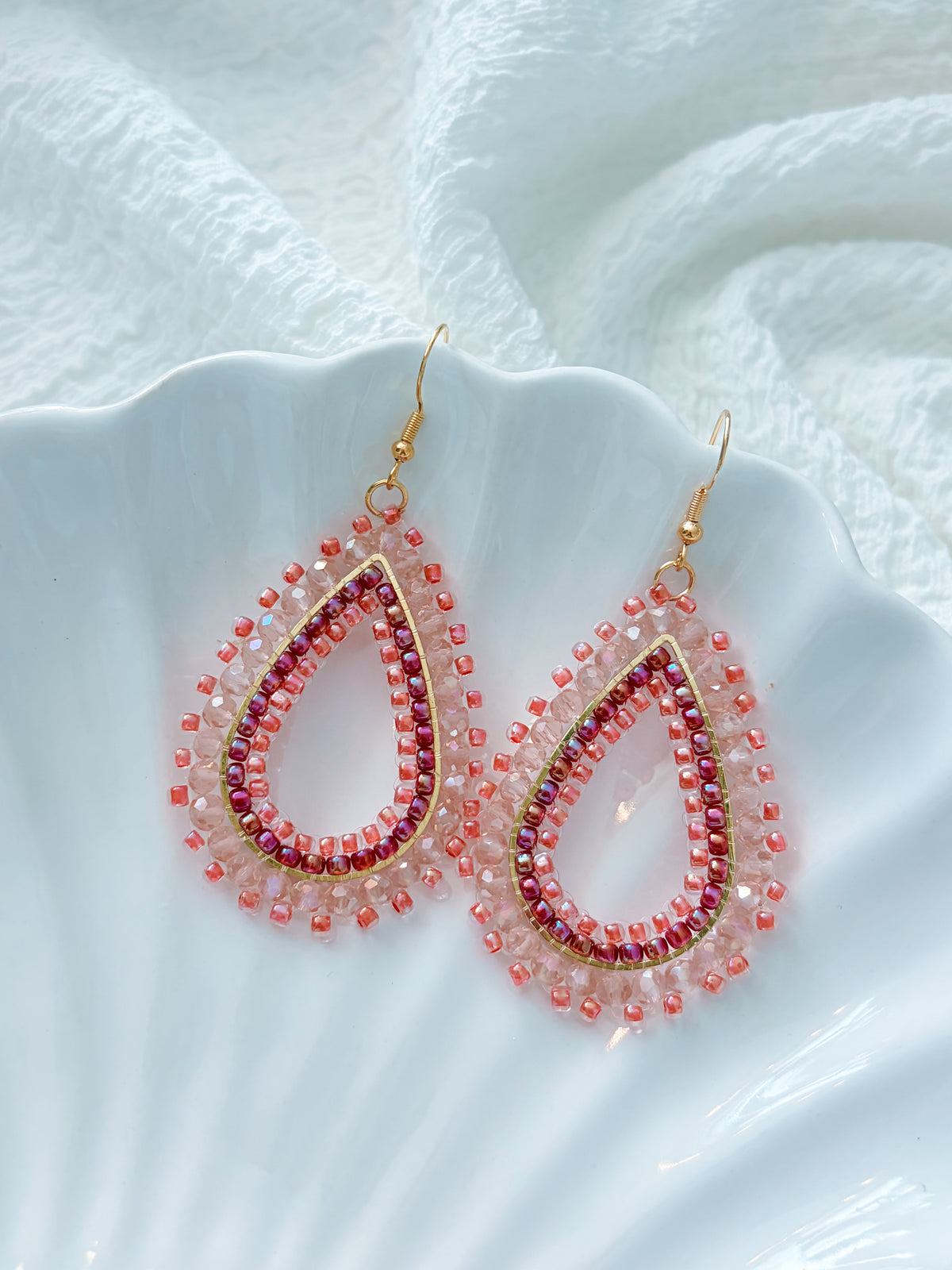 Cherry Cove - beaded earrings