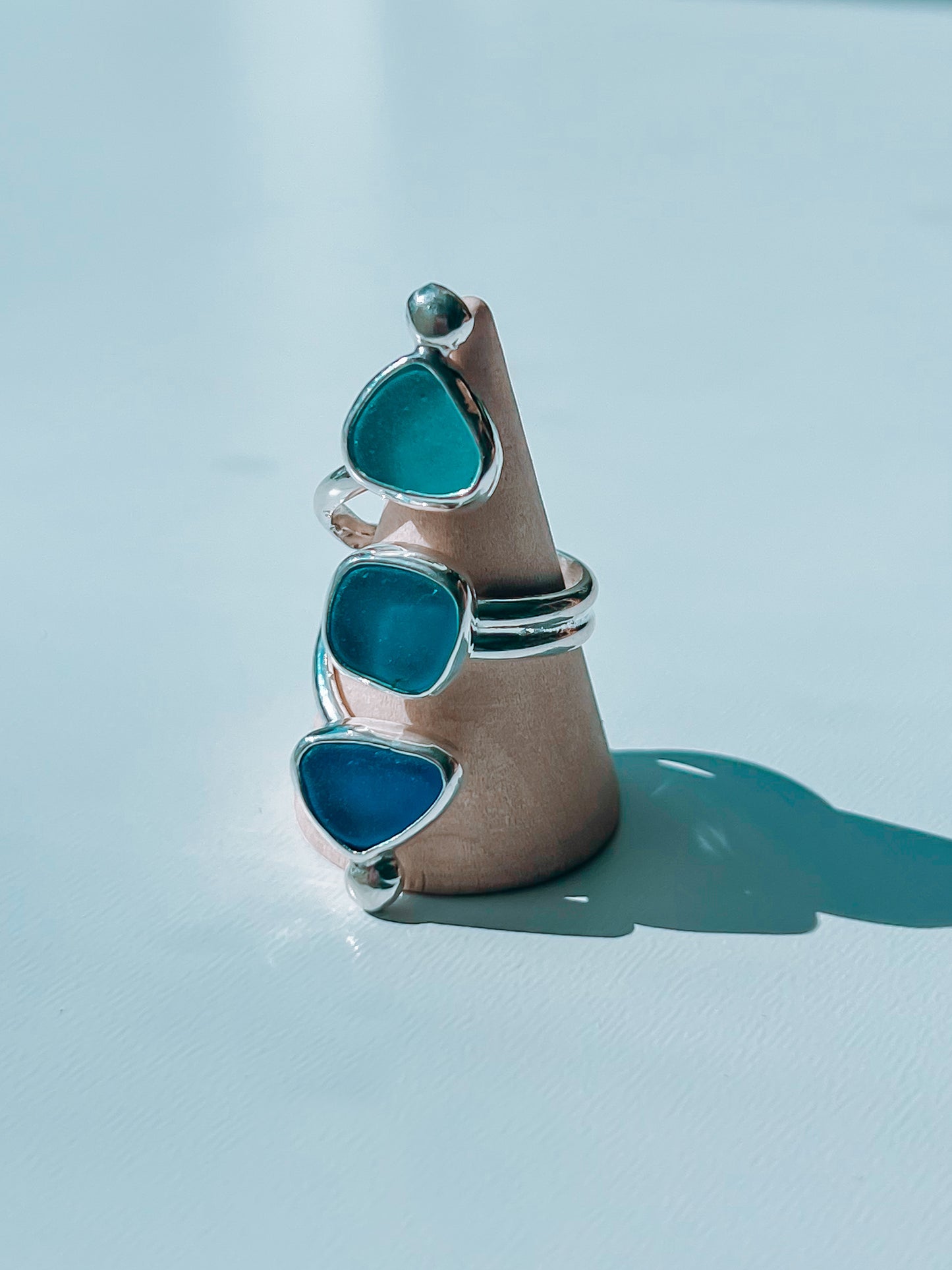Seaglass Triple split ring (7)