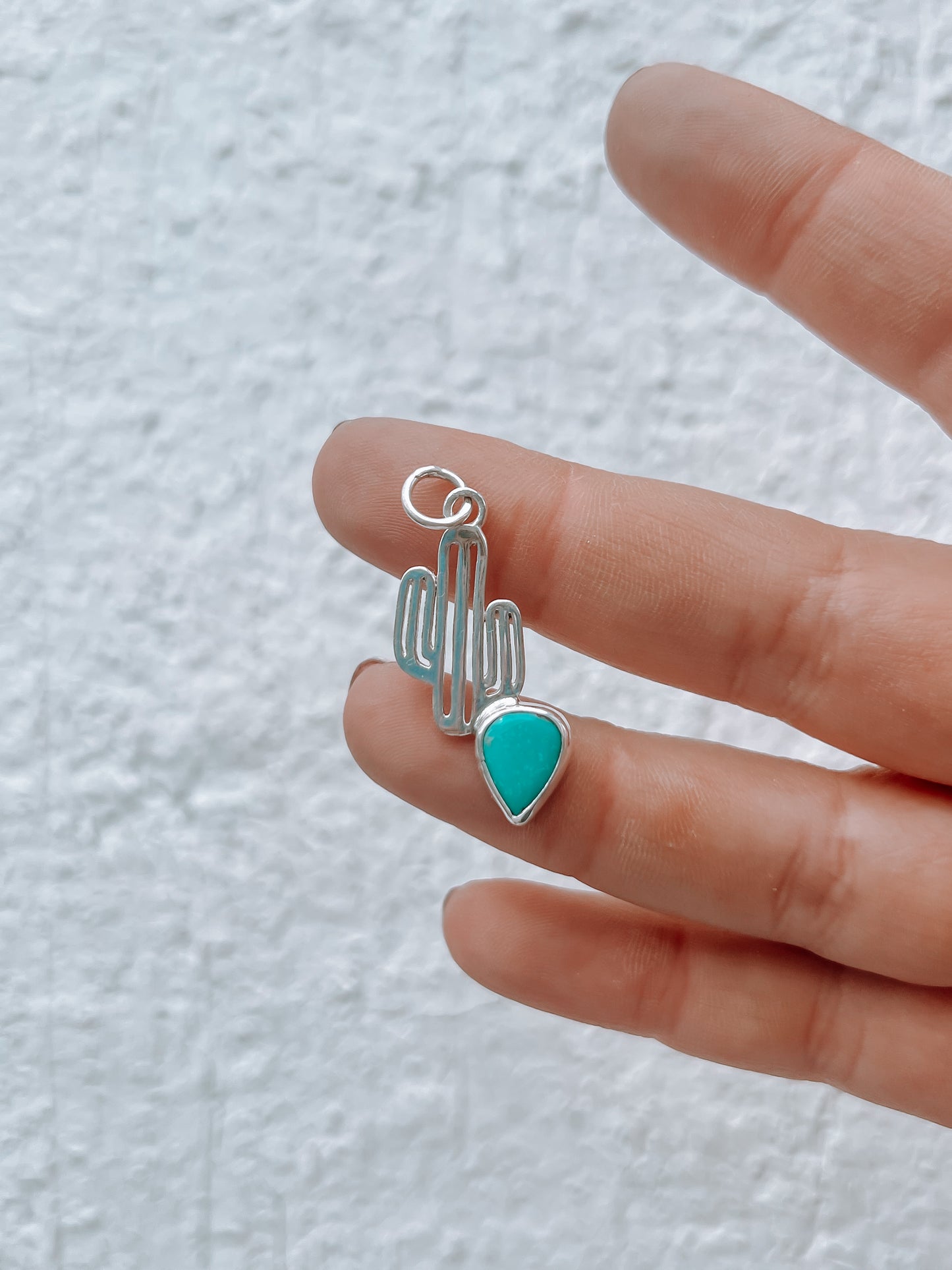 Turquoise Cactus Charm