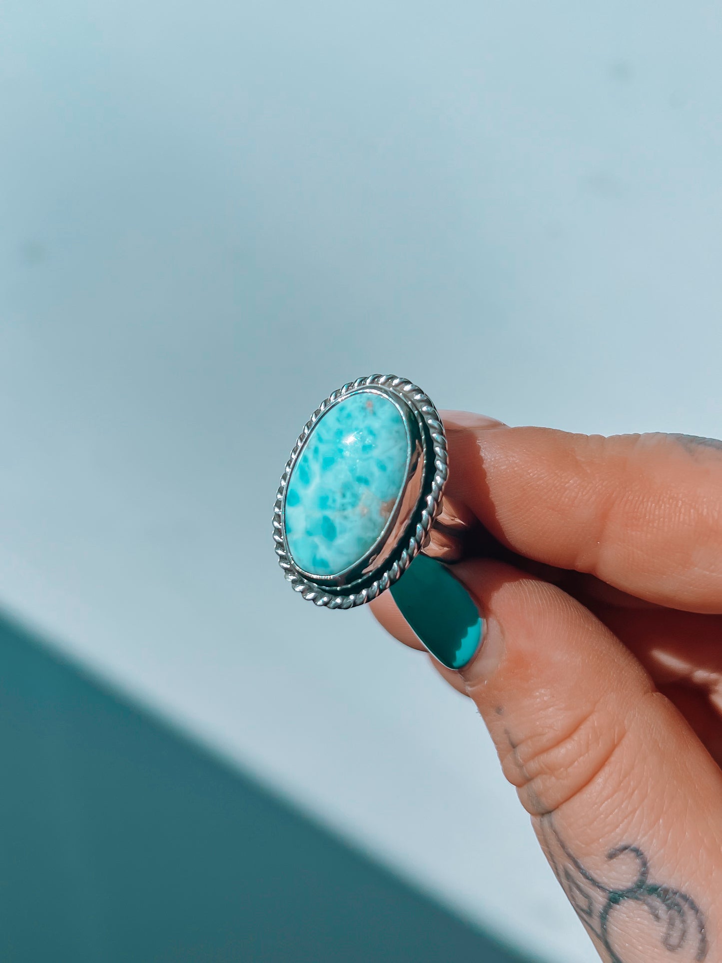 Larimar ring (6.5)