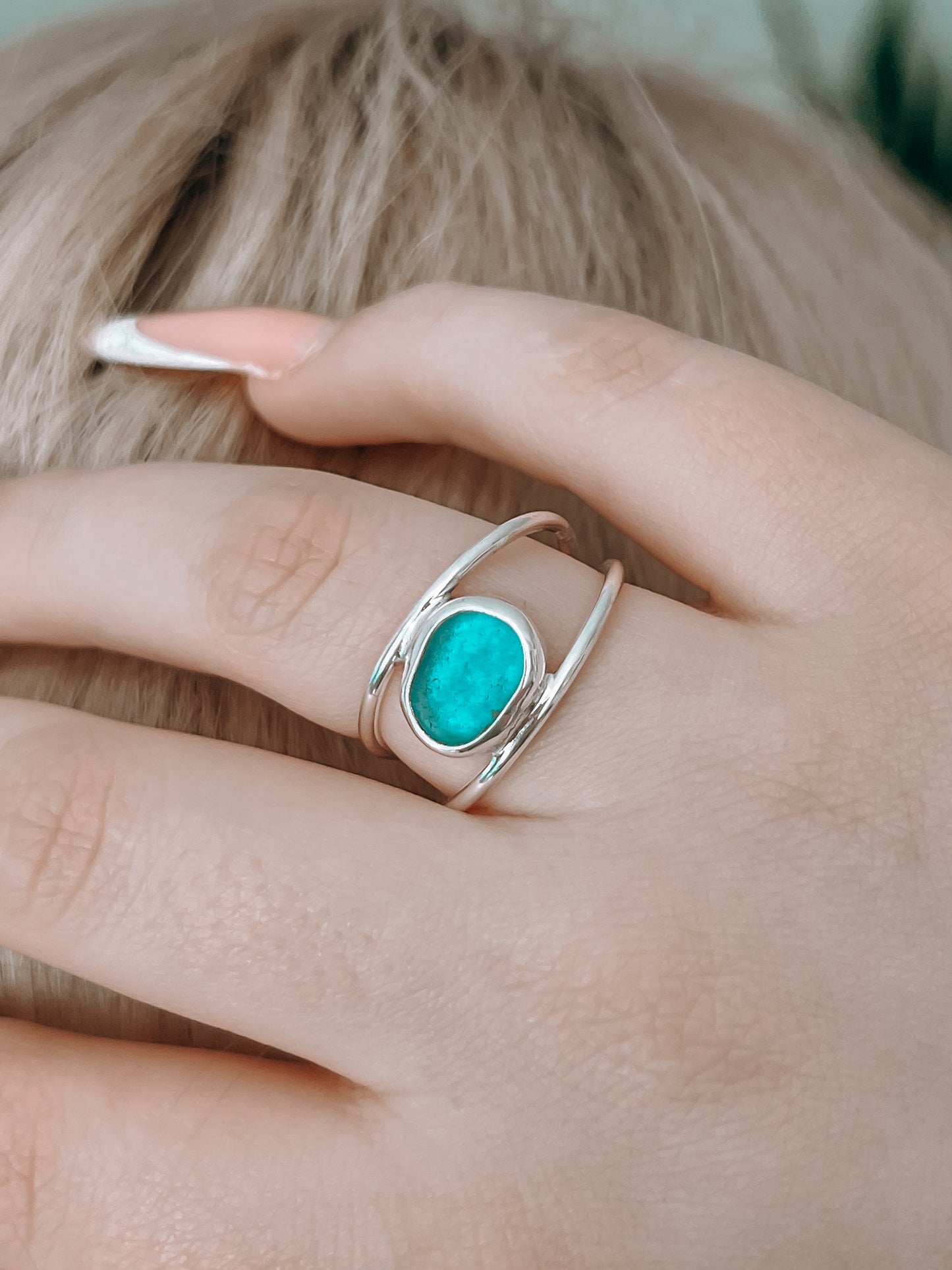 Seaglass Ring “Ocean Eye” (9)
