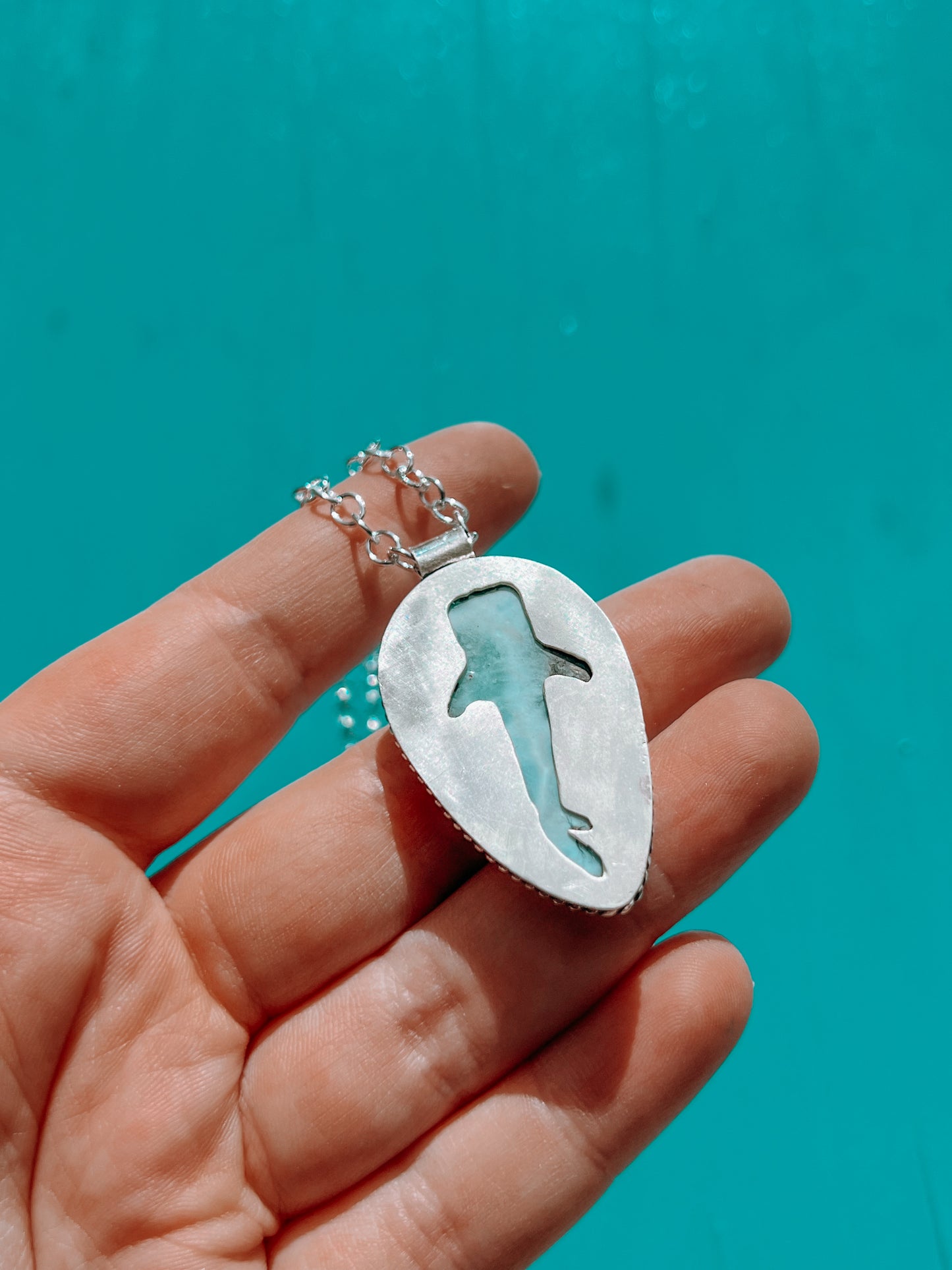 Larimar Whale Shark Necklace