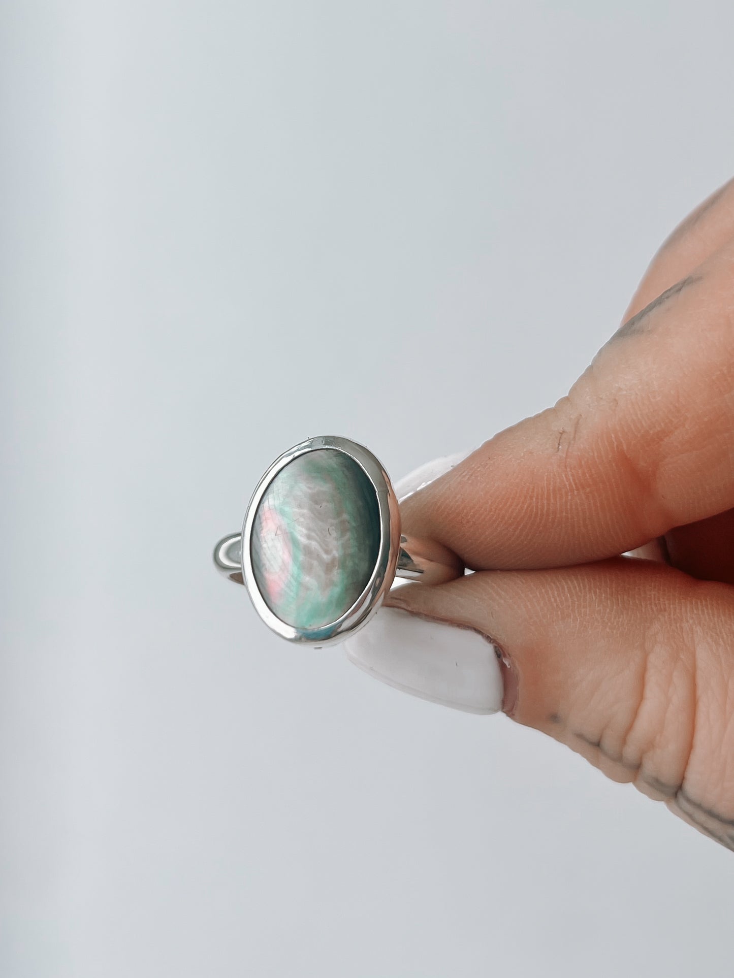 Black Mother of Pearl Ring