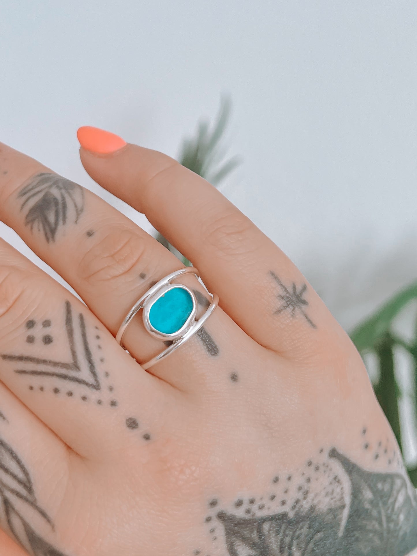 Seaglass Ring “Ocean Eye” (9)