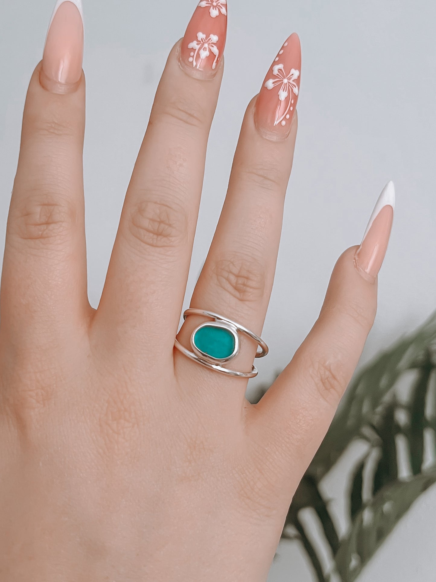 Seaglass Ring “Ocean Eye” (9)