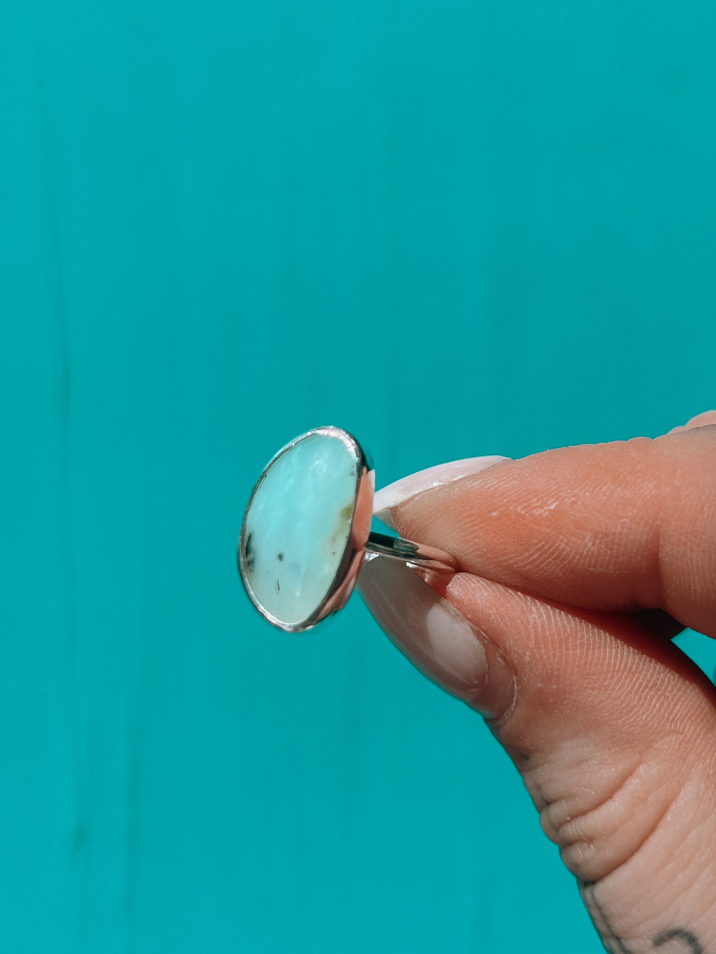 Peruvian Blue Opal Ring (5)