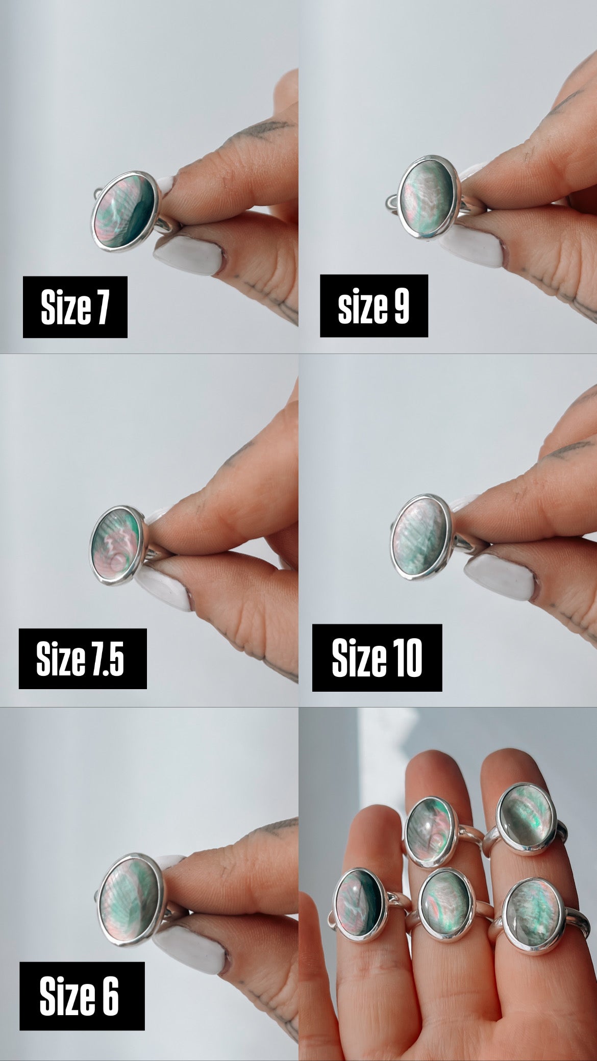 Black Mother of Pearl Ring