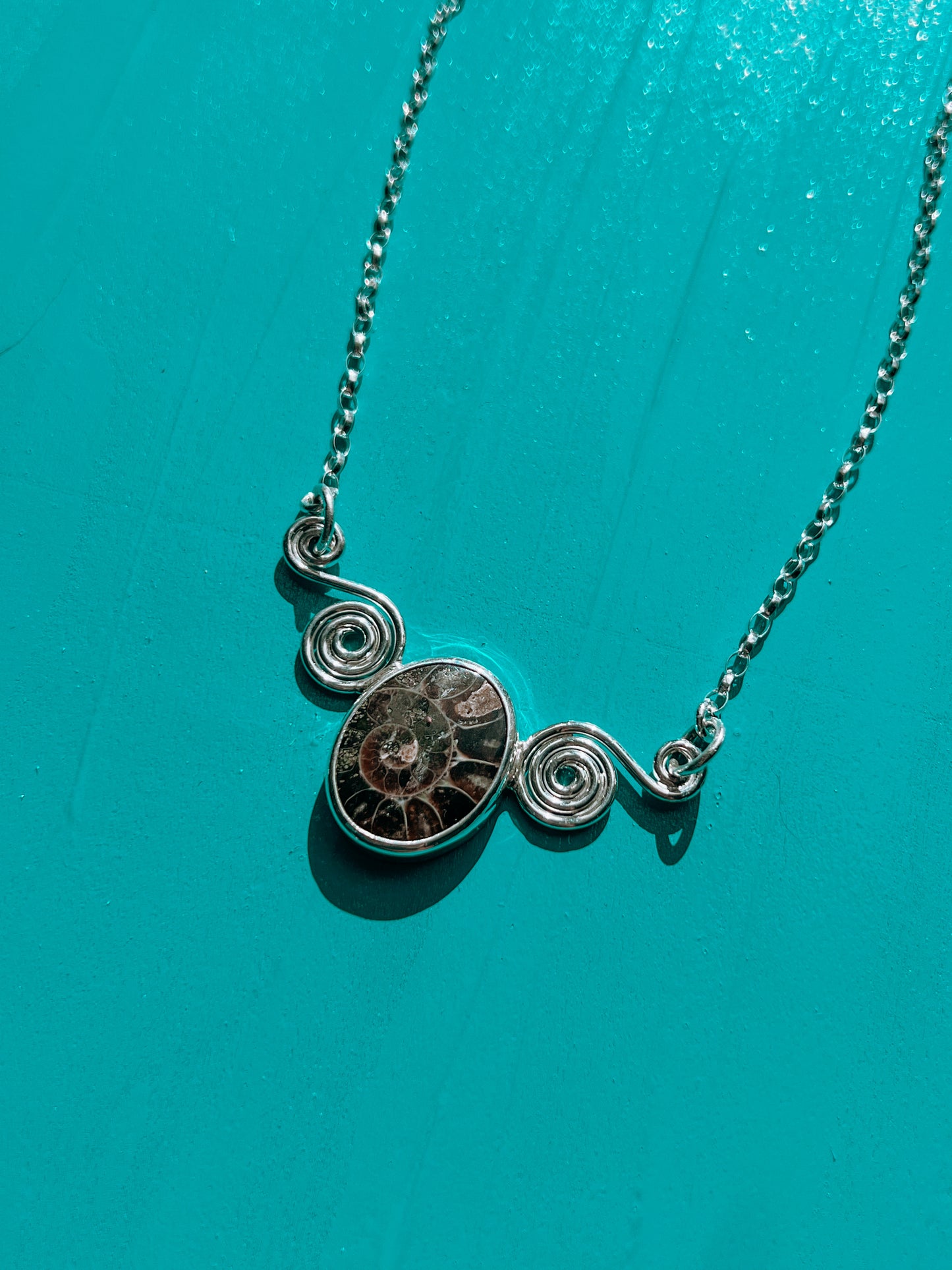 Ammonite Spiral Necklace