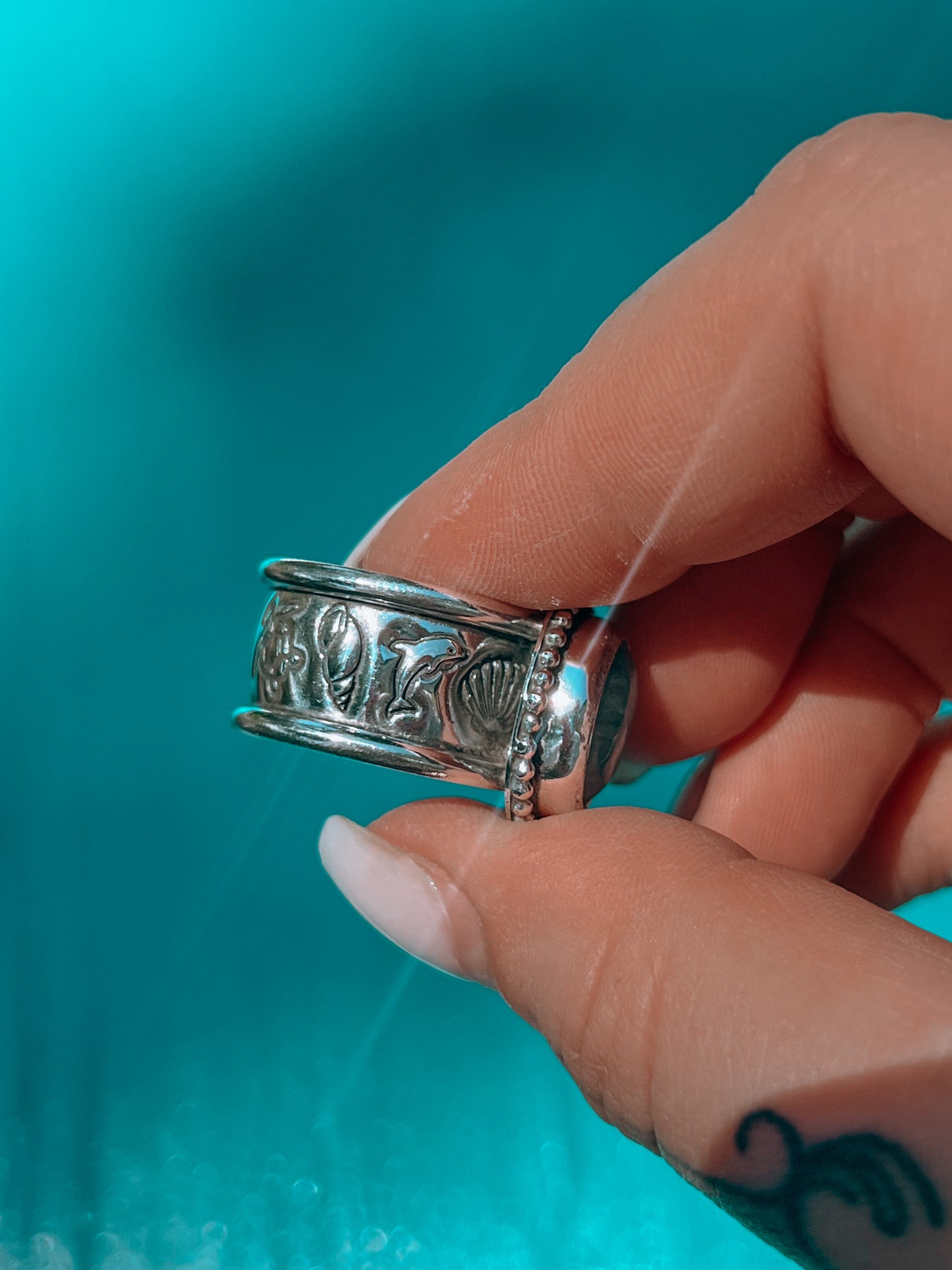 Chunky Aquamarine Ring (7.5)