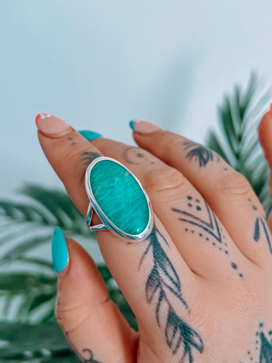 Amazonite Ring (8.5)
