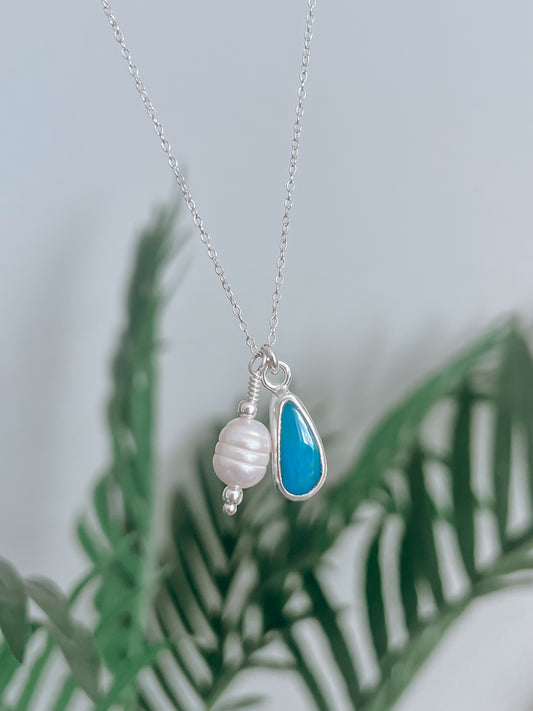Australian Opal & Pearl Necklace