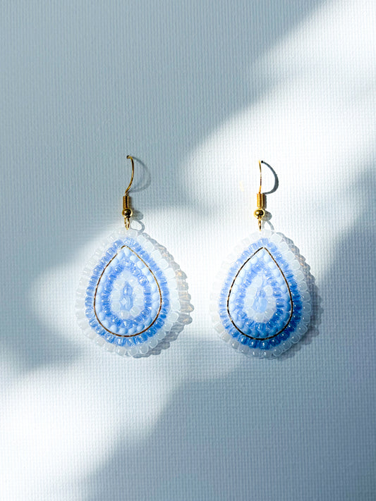 Pearly tears - beaded earrings