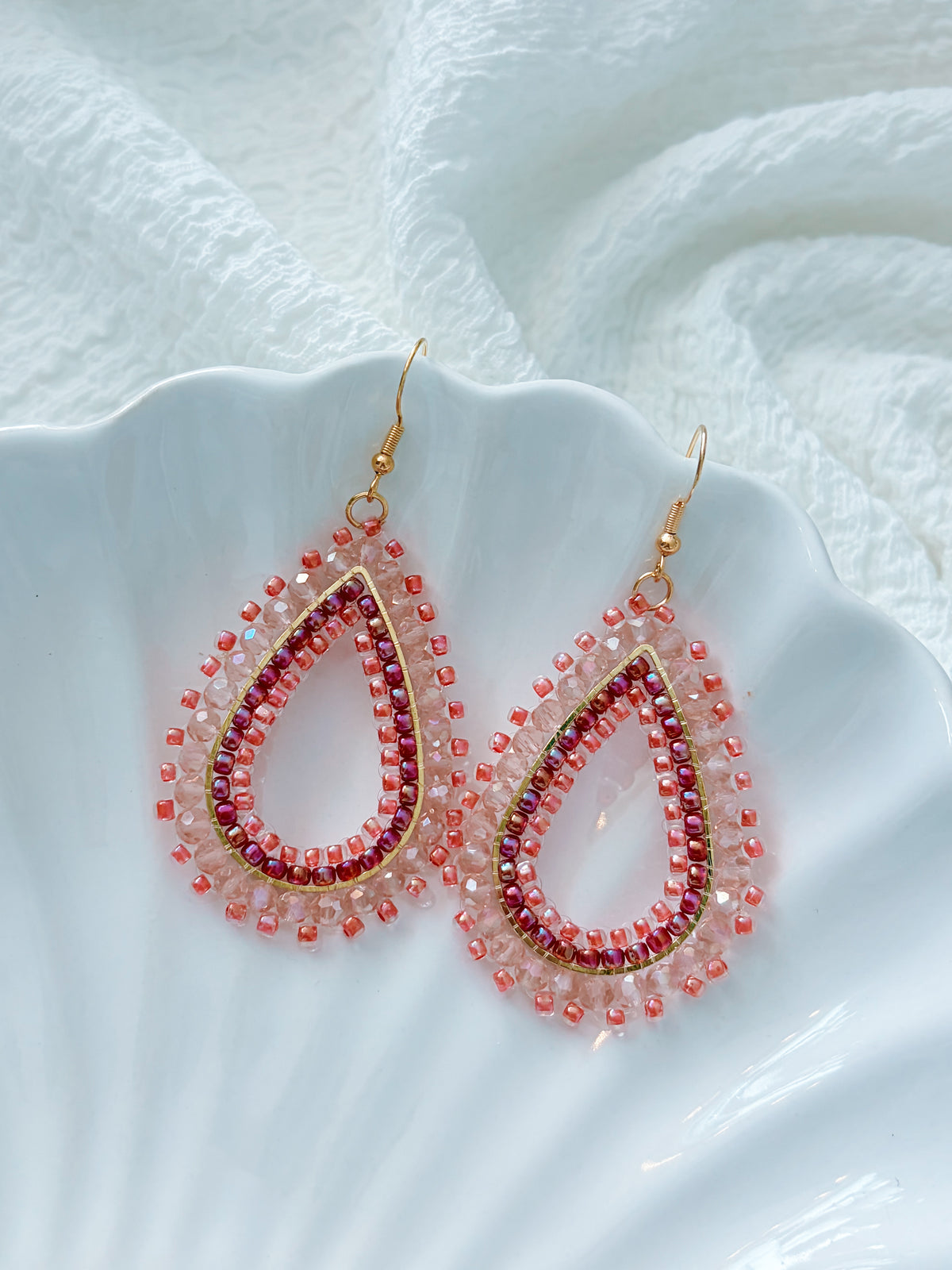 Cherry Cove - beaded earrings