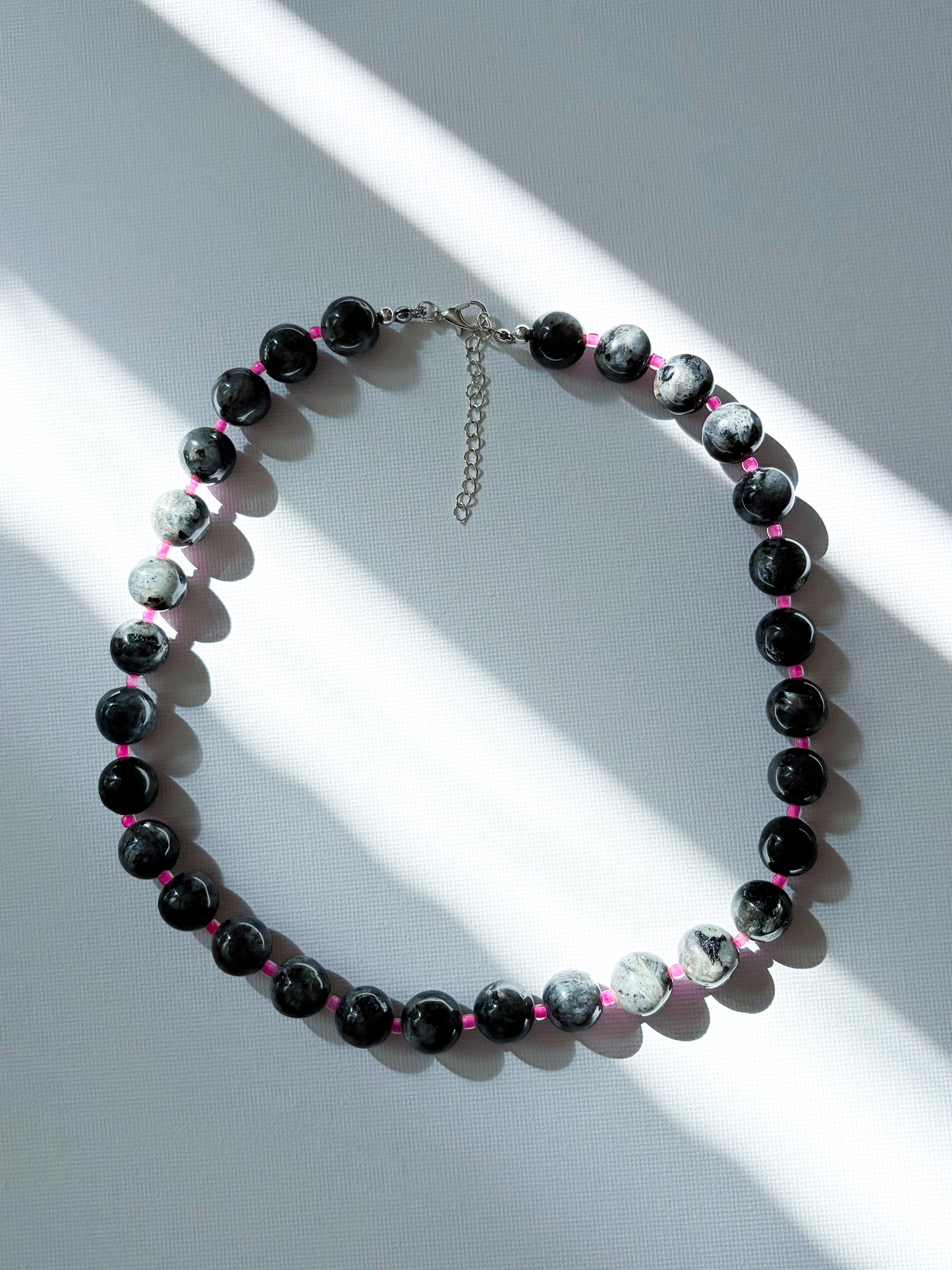 Neon Larvikite - chunky necklace