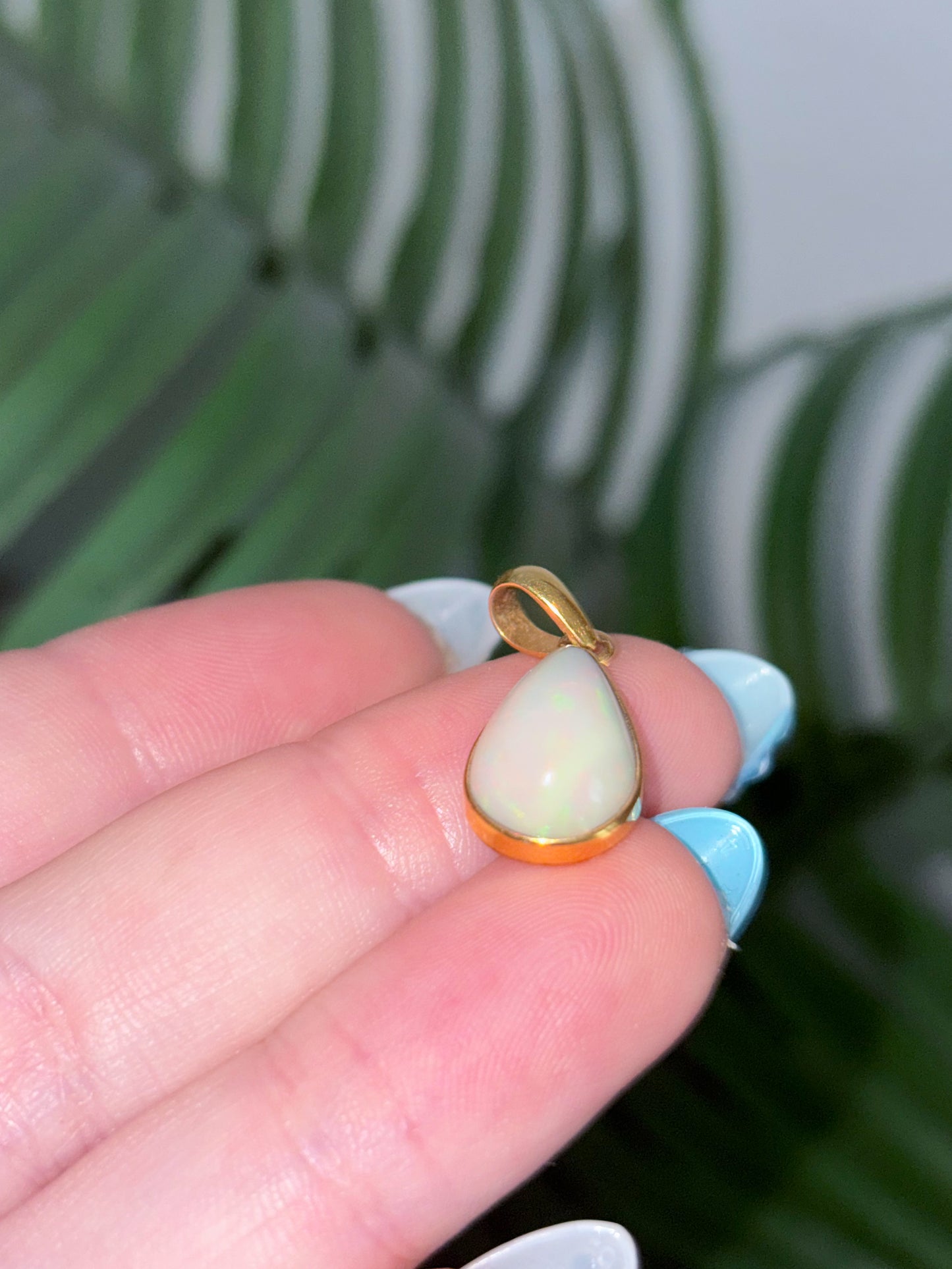 Ethiopian Opal - Gold Pendant charm