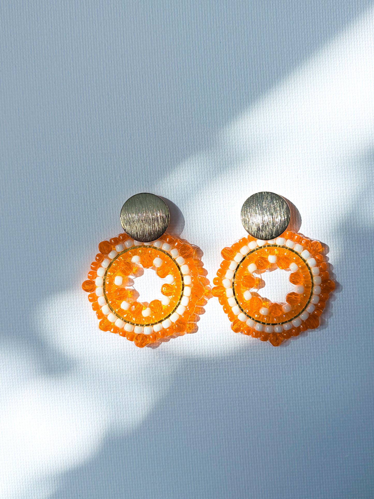 Orange spritz - beaded earrings