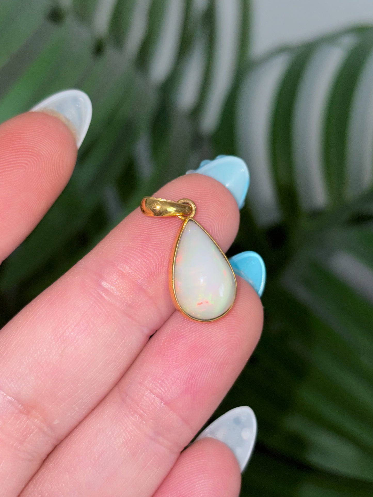 Ethiopian Opal - Gold Pendant charm