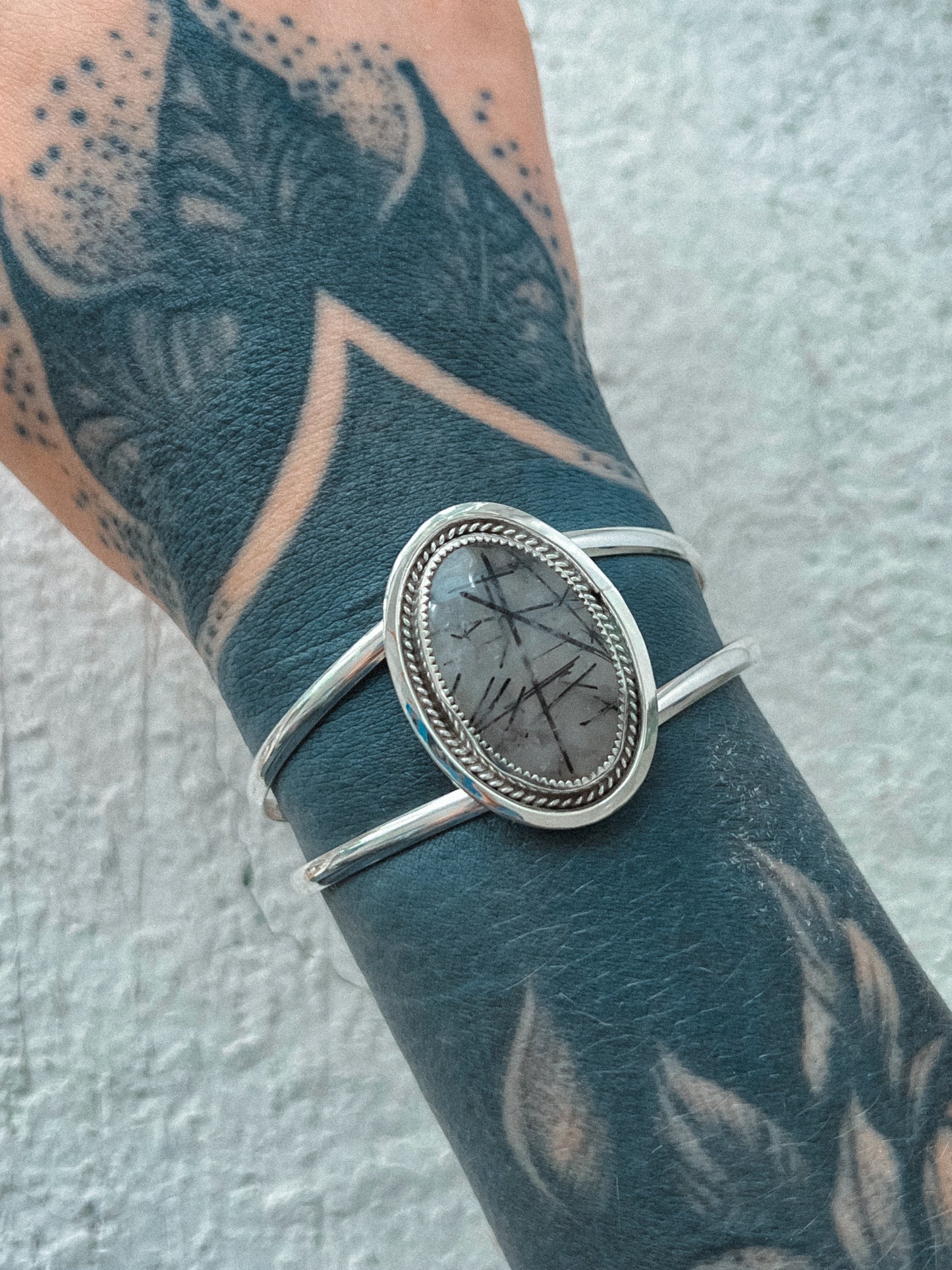 Tourmaline Quartz Cuff Bracelet