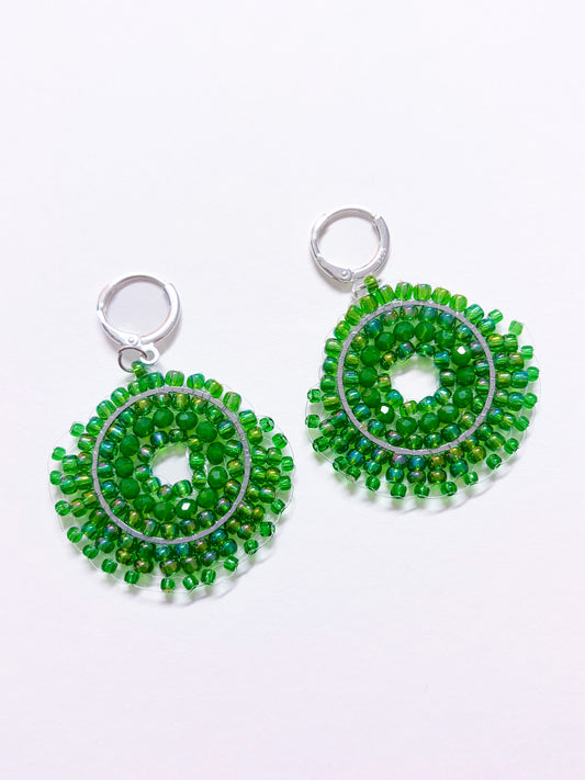 Forest - beaded earrings