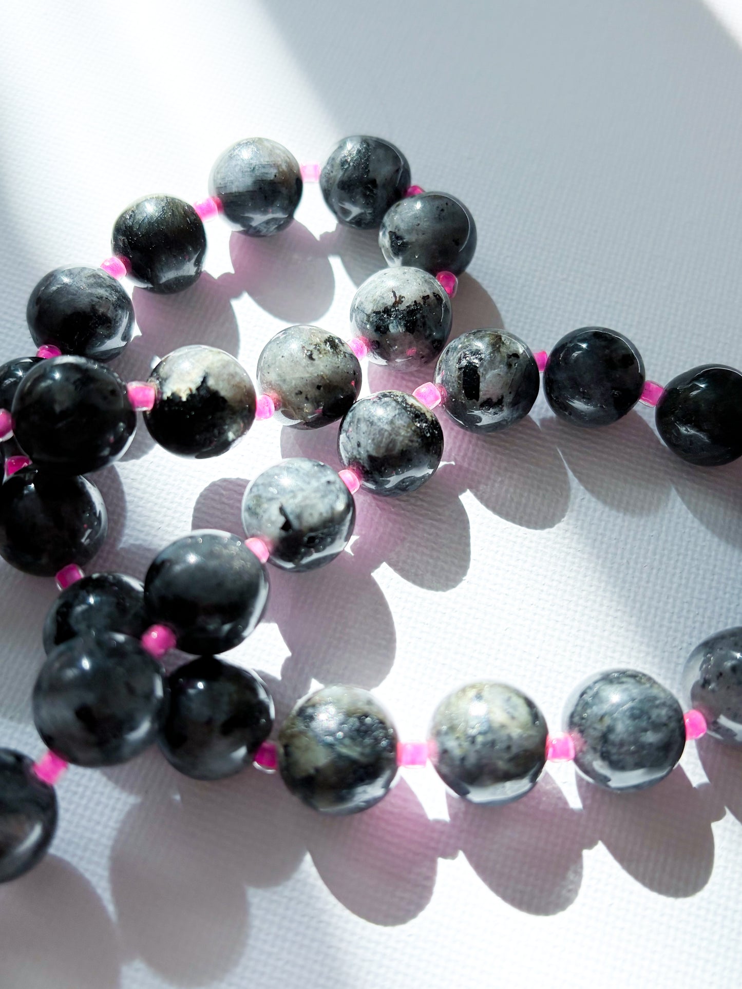 Neon Larvikite - chunky necklace