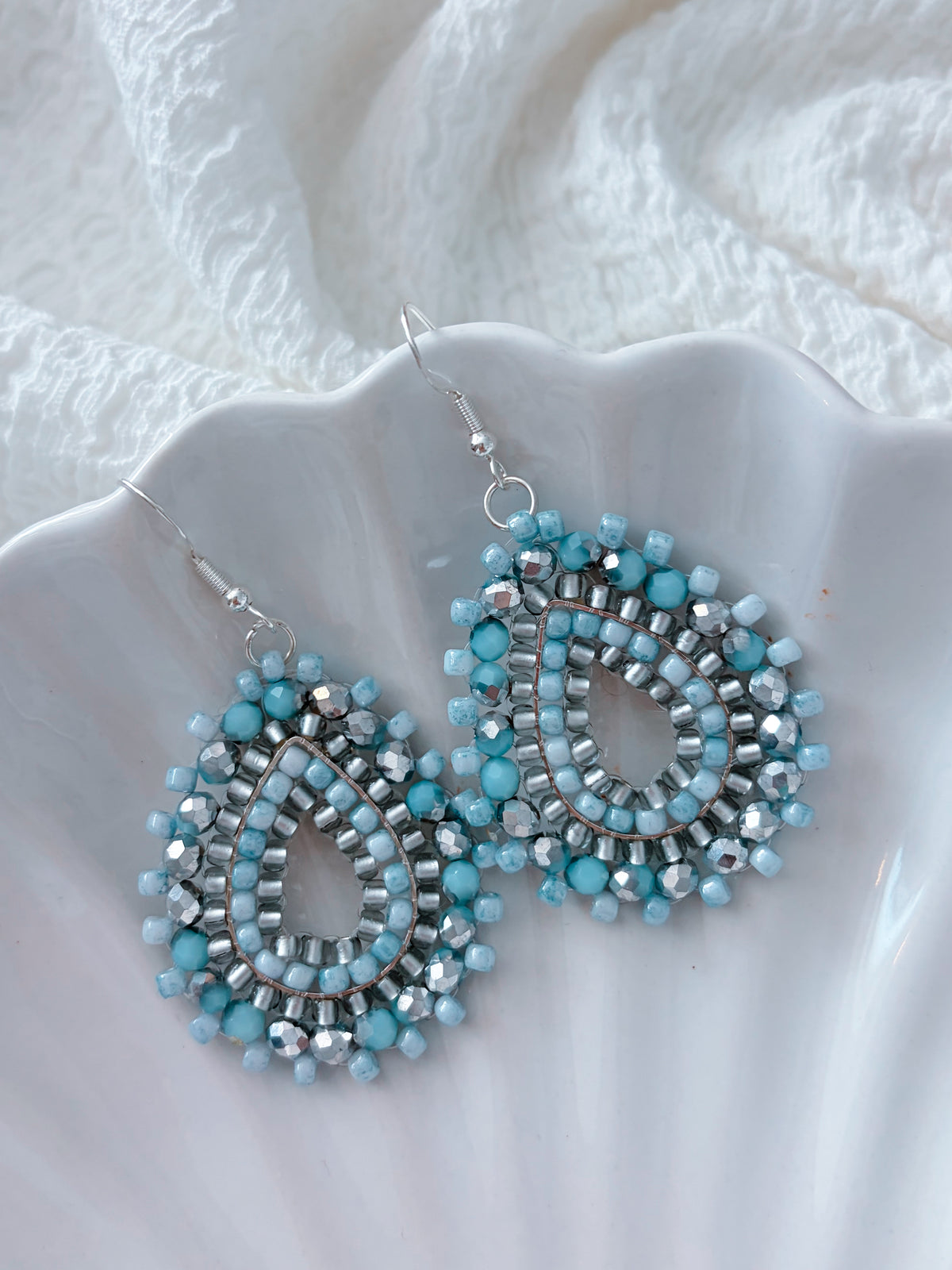 Glacier - beaded earrings