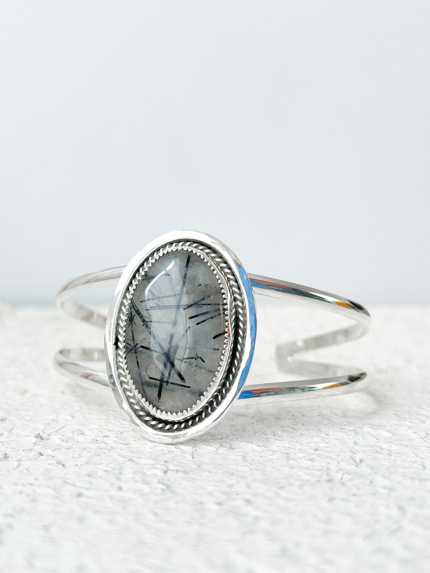Tourmaline Quartz Cuff Bracelet