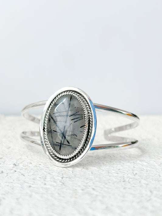 Tourmaline Quartz Cuff Bracelet